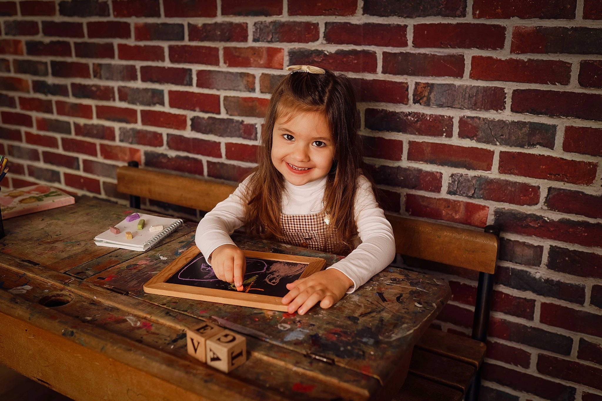 Lyna a rejoint le concours — aidez-le/la à gagner de superbes lots ! brick, brickwork, child, flash_photography, flooring, fun, happy, hardwood, jewellery, joy, office_equipment, pattern, person, room, sitting, smile, standing, table, tableware, varnish