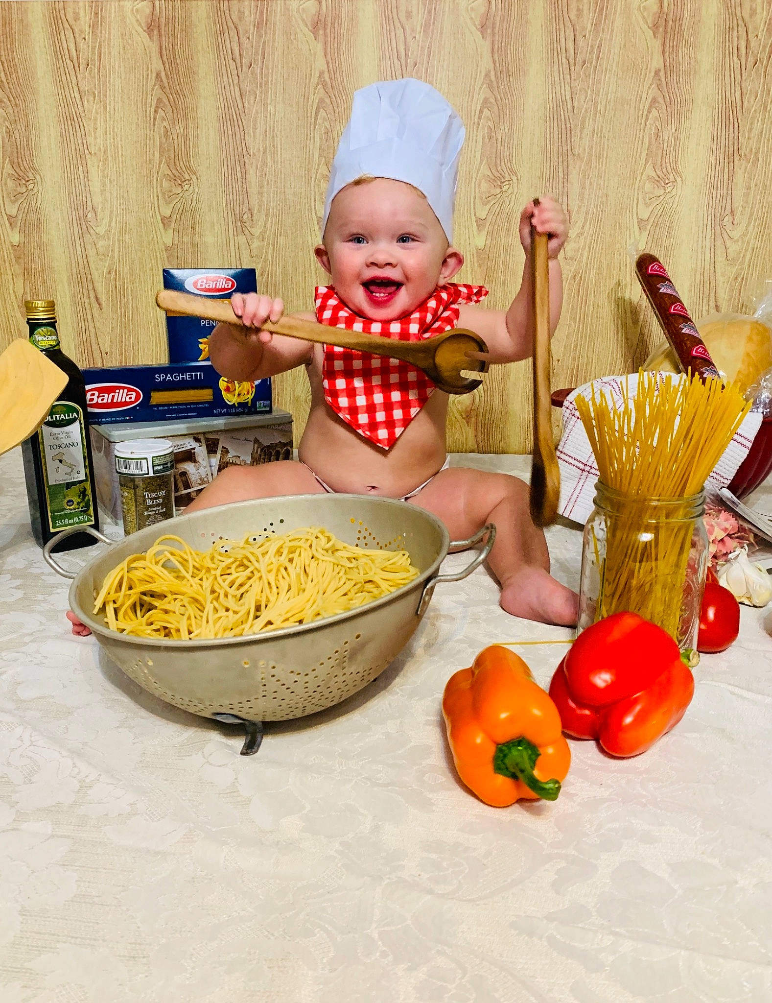 Adley is registered to the contest to win money with this photo: child, cook, cooking, cuisine, dish, eating, food, junk_food, kids_meal, meal, person, rotini, side_dish, toddler, vegetable, vegetarian_food