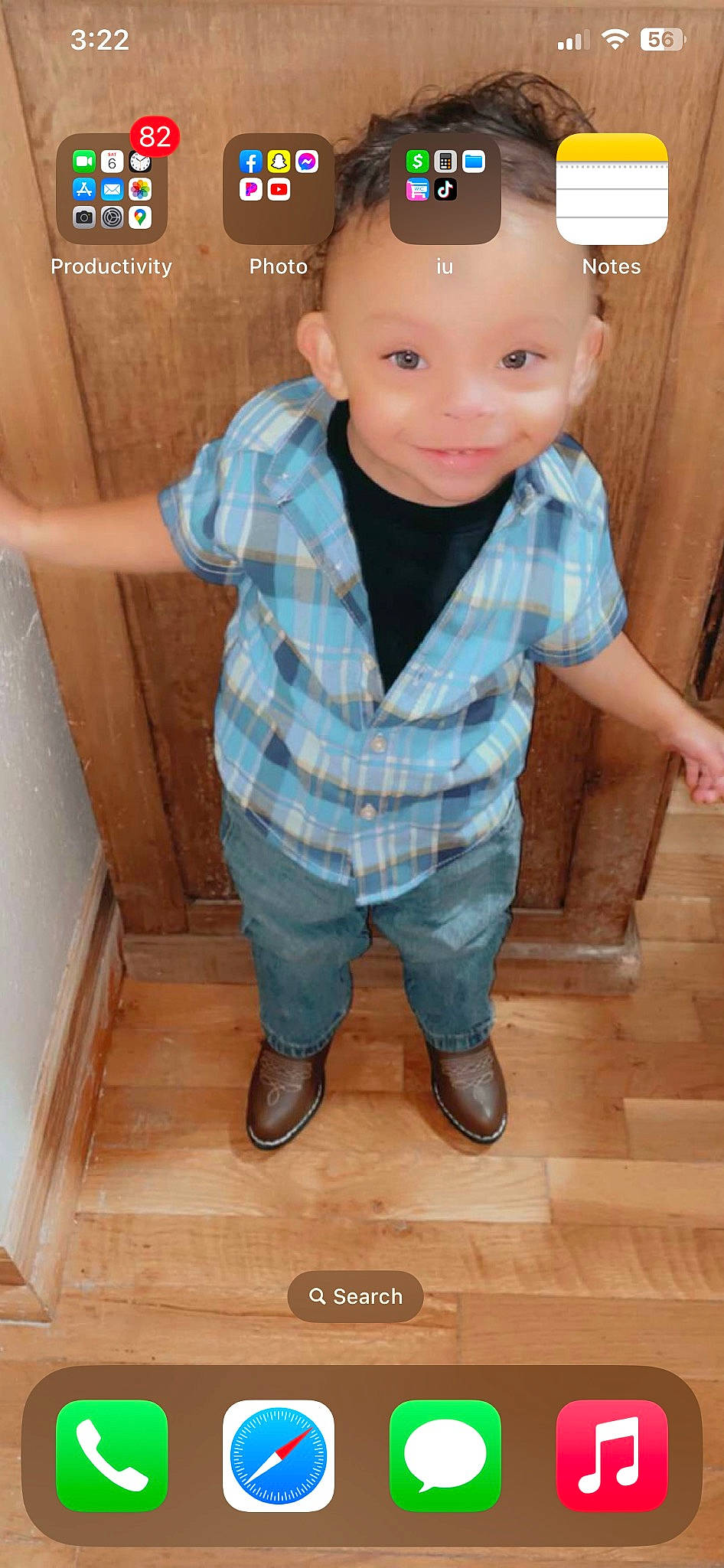 Landyn joined the competition — help win amazing prizes! baby, baby_toddler_clothing, cheek, chin, eye, face, flash_photography, floor, flooring, hardwood, head, jeans, leg, nose, person, skin, sleeve, smile, standing, toddler