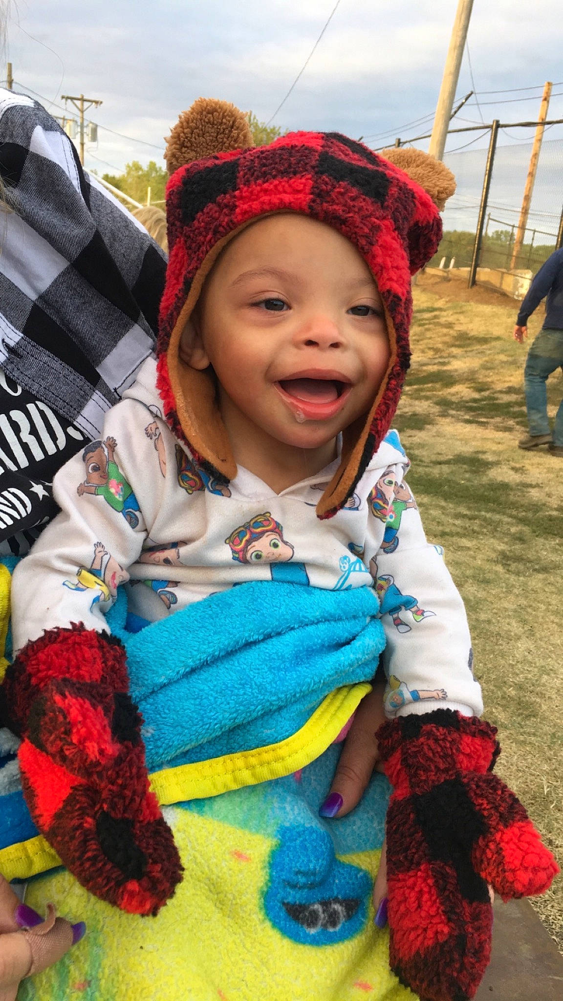 Landyn joined the competition — help win amazing prizes! cap, child, cool, event, facial_expression, fashion_accessory, fun, grass, happy, headgear, headwear, leisure, magenta, person, plant, recreation, red, skin, toddler, travel
