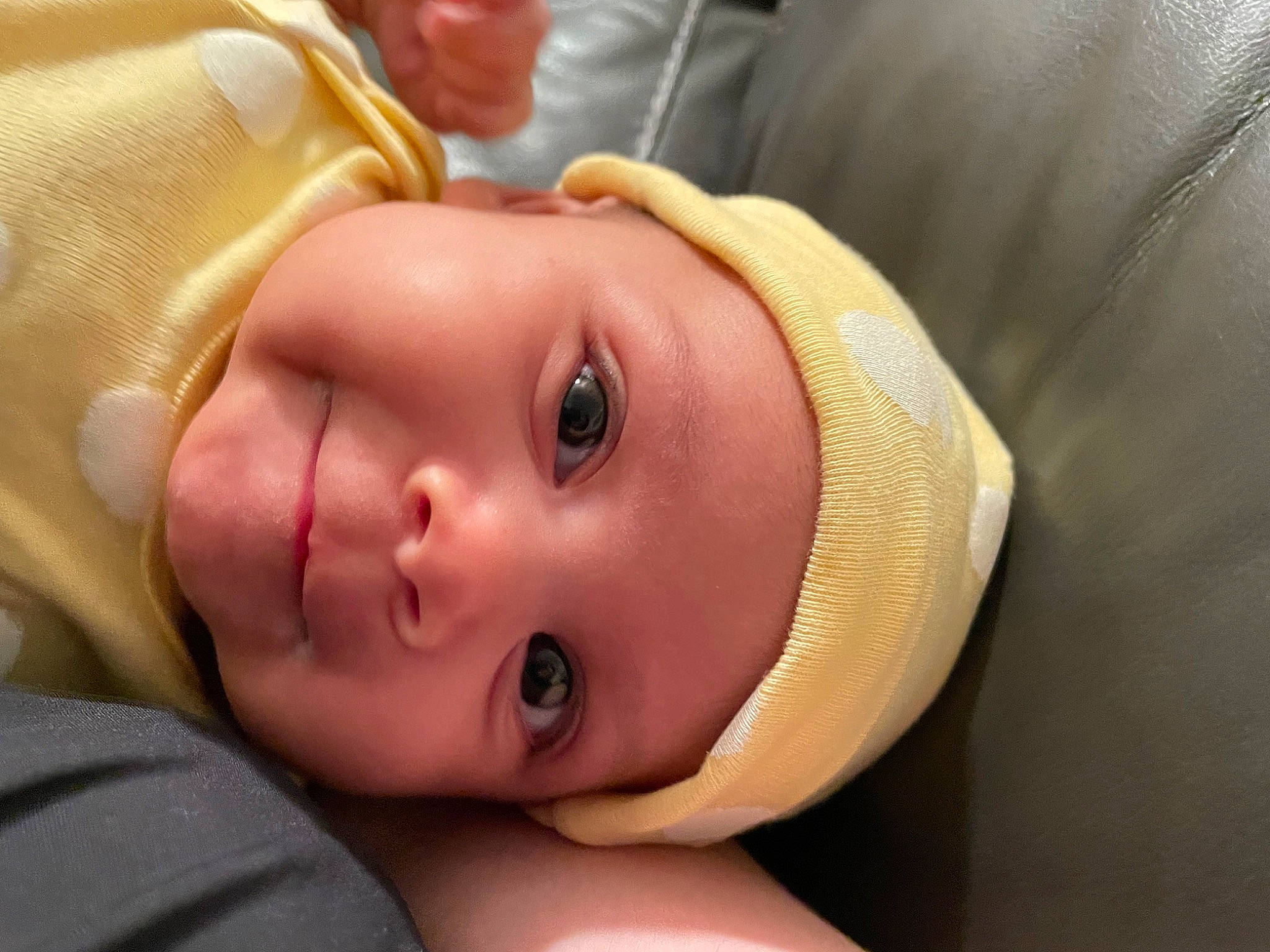 Ariah joined the competition — help win amazing prizes! baby, cheek, chin, ear, eye, eyebrow, eyelash, face, facial_expression, happy, headwear, iris, lip, mammal, mouth, neck, nose, person, skin, smile