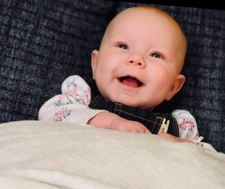 Emma Jayne is registered to the contest to win money with this photo: baby, baby_making_funny_faces, beauty, cheek, child, chin, eye, face, facial_expression, finger, hand, happy, head, lip, mouth, nose, person, pink, skin, smile