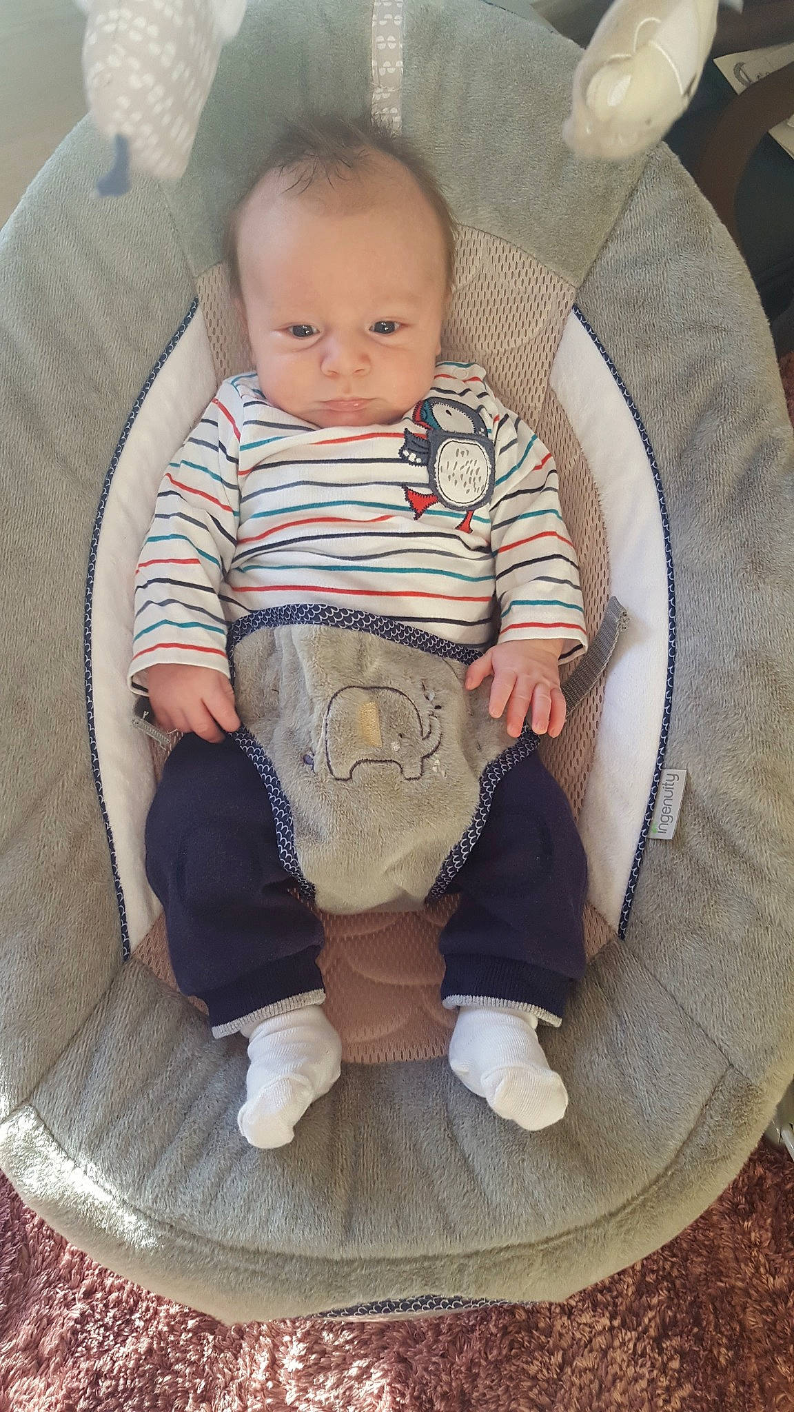 Koby joined the competition — help win amazing prizes! baby, baby_in_car_seat, baby_products, beige, cheek, child, comfort, person, product, sitting, skin, toddler