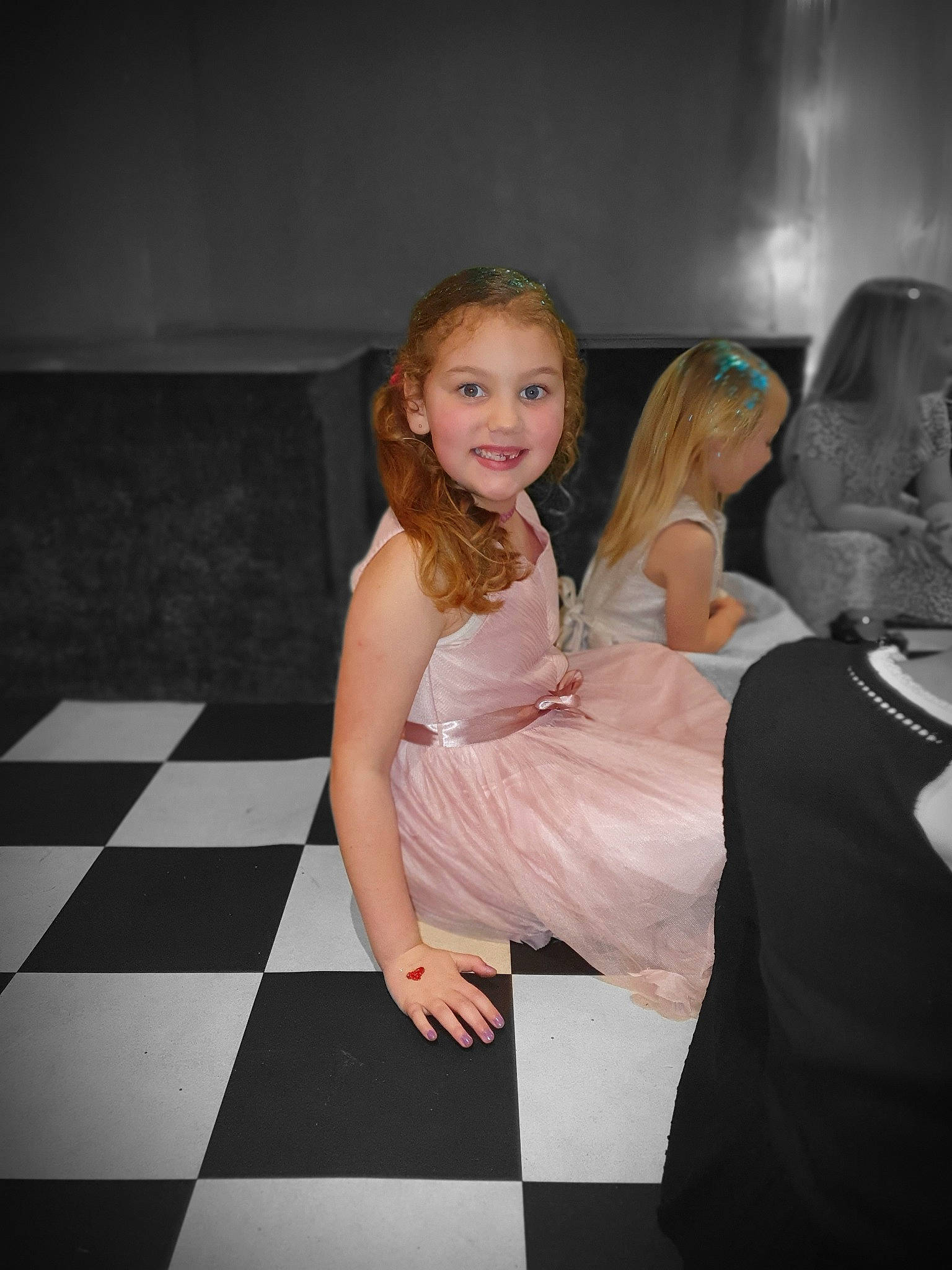 Lacie joined the competition — help win amazing prizes! blond, child, dance, event, floor, flooring, fun, games, joy, long_hair, party, person, smile, vacation