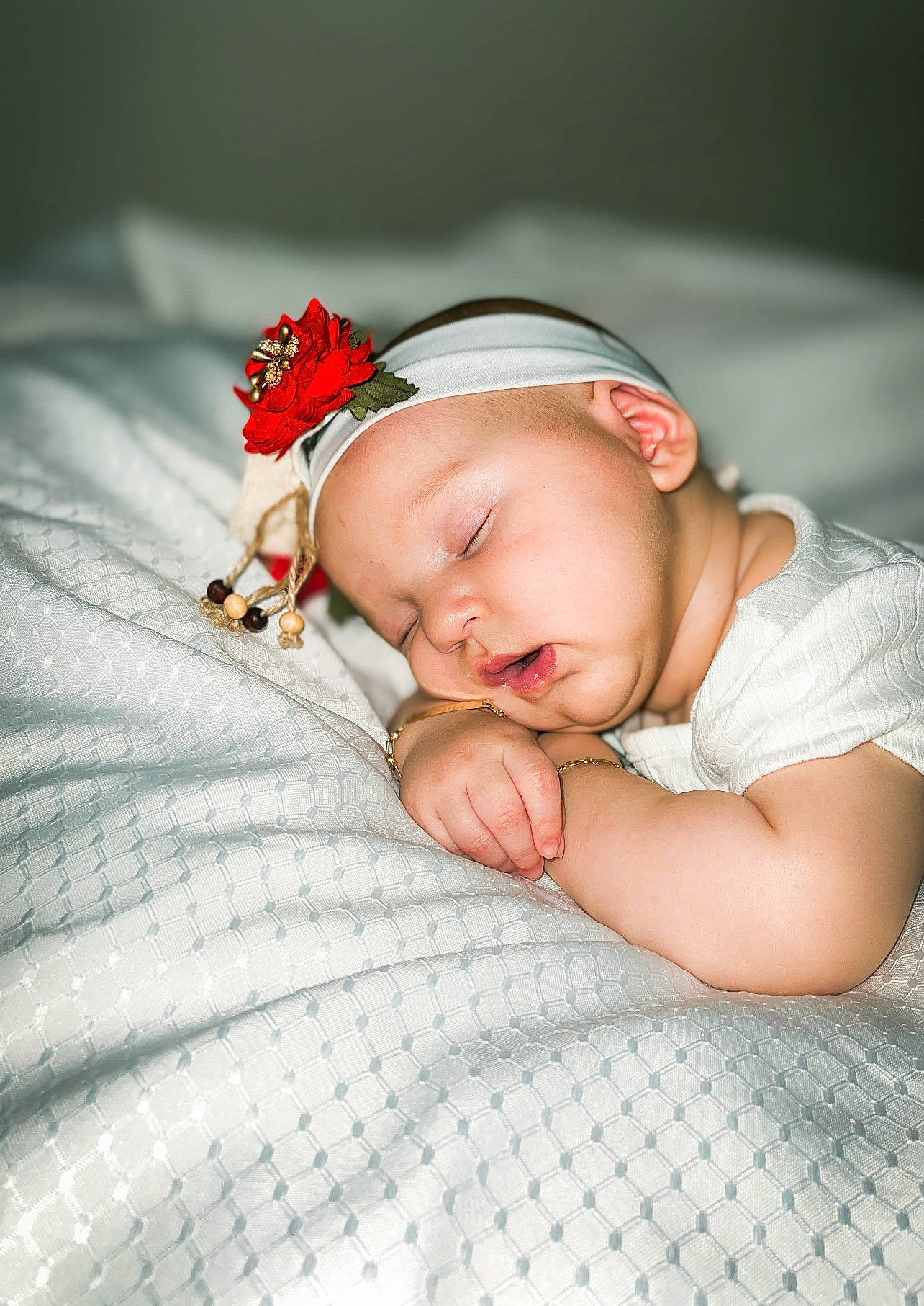Liana joined the competition — help win amazing prizes! arm, baby, baby_sleeping, baby_toddler_clothing, beauty, child, comfort, eye, flash_photography, hand, happy, headband, jewellery, linens, lip, pattern, person, sitting, skin, sleeve