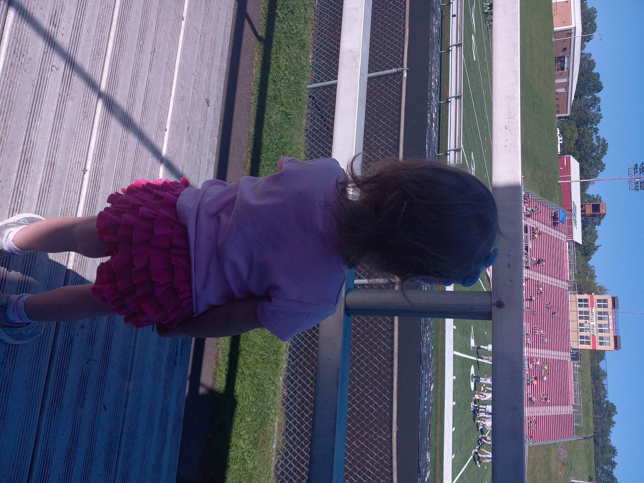 Maddison joined the competition — help win amazing prizes! building, city, condominium, facade, fence, fun, leisure, magenta, mesh, person, sky, toddler, tree, walking_shoe