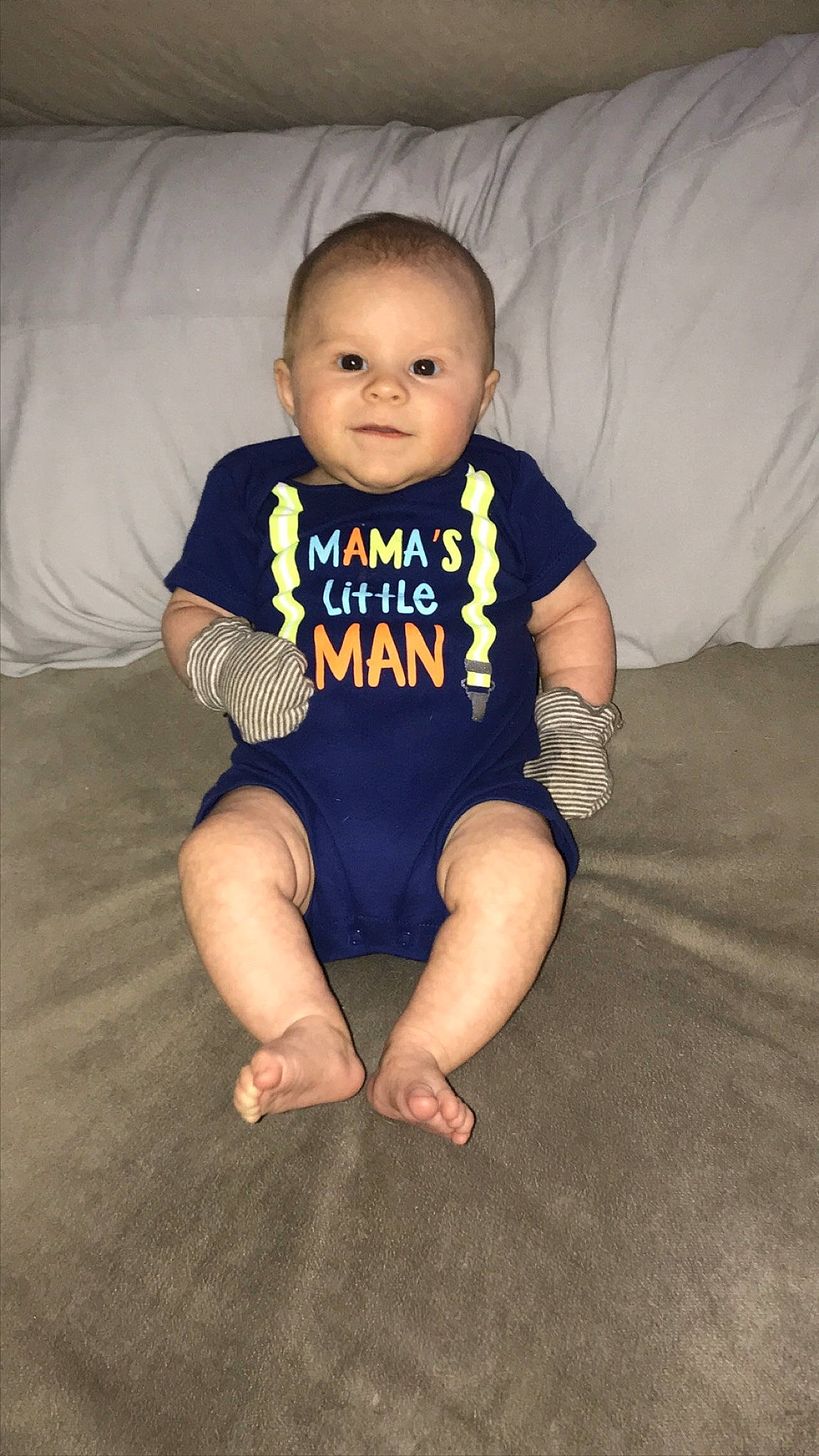 Brayden is registered to the contest to win money with this photo: arm, baby, baby_toddler_clothing, barefoot, child, crawling, finger, knee, leg, person, sitting, skin, toddler