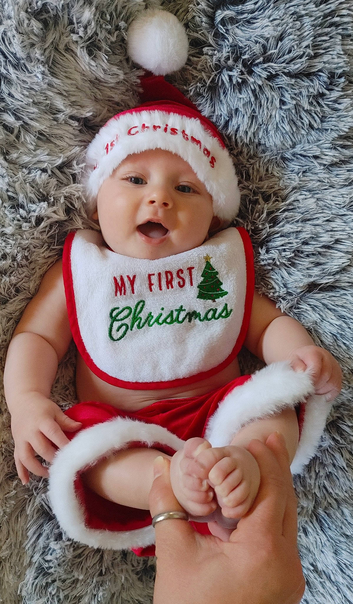 James joined the competition — help win amazing prizes! baby, baby_toddler_clothing, cheek, dress, eye, face, grass, green, happy, head, headgear, headwear, human_body, lip, people_in_nature, person, photograph, red, skin, smile