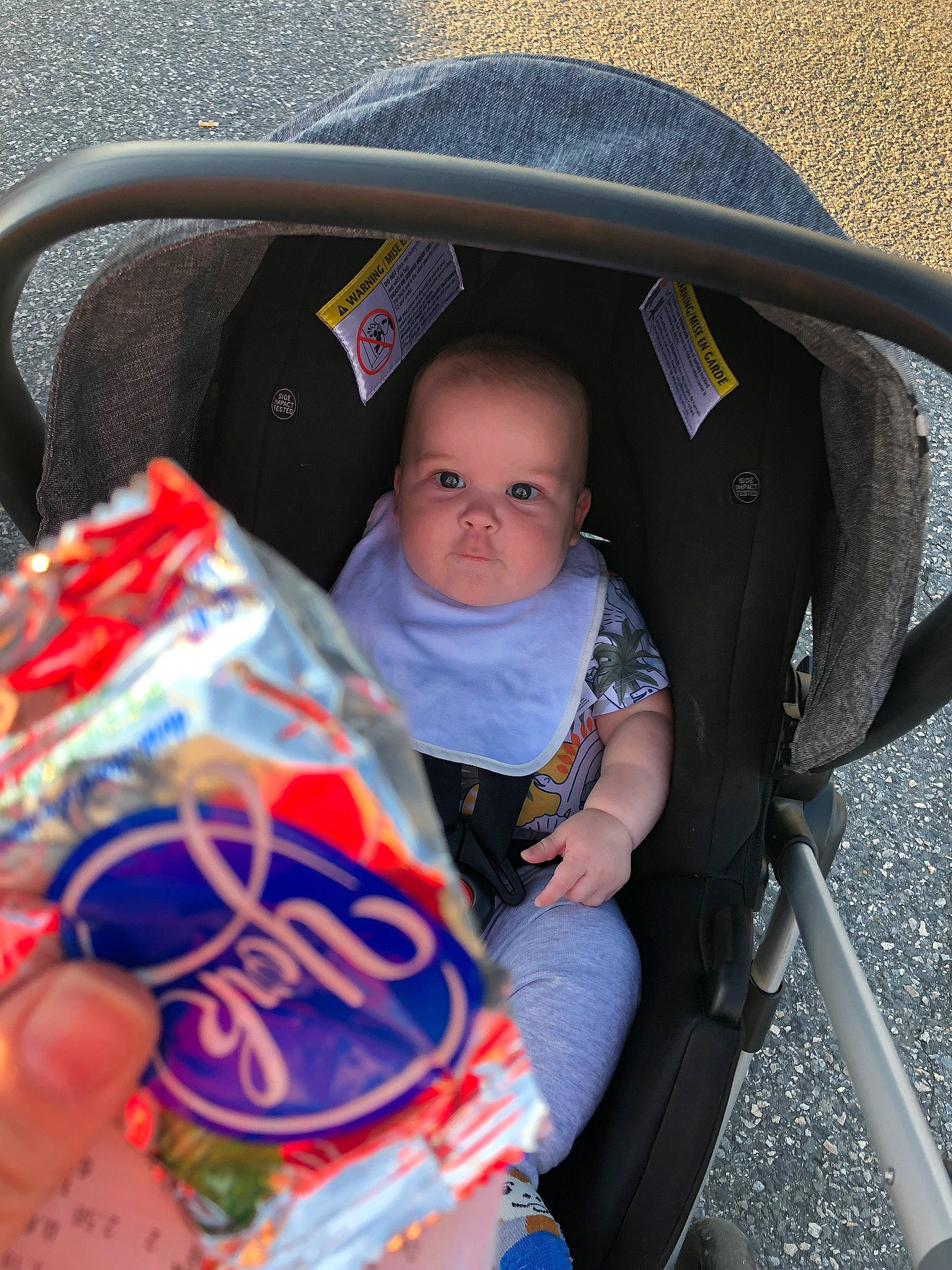 Adan is registered to the contest to win money with this photo: auto_part, baby, baby_carriage, baby_products, car_seat, child, person, product, toddler, vacation