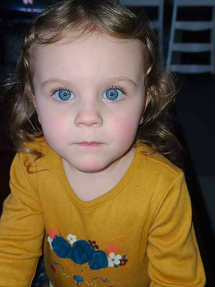 Lilah is registered to the contest to win money with this photo: baby_toddler_clothing, cheek, cool, ear, eye, eyebrow, eyelash, flash_photography, forehead, hair, happy, iris, lip, long_hair, mouth, neck, nose, person, skin, sleeve