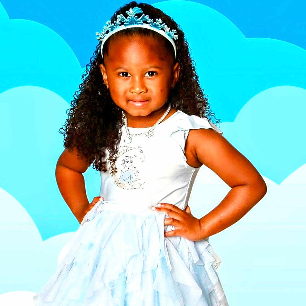 Charlotte joined the competition — help win amazing prizes! accessories, child, clothing, costume, dress, eveningdress, face, fashion, female, formalwear, girl, happy, head, jewelry, person, photography, portrait, skirt, smile, tiara