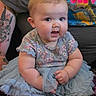 Jaycie joined the competition — help win amazing prizes! baby, child, tutu, blue_skirt, floral_top, sitting, purple_rug, tattoo, adult, arm, cute, curious, chubby_cheeks, indoor, person, clothing, foot, hand, portrait, smiling