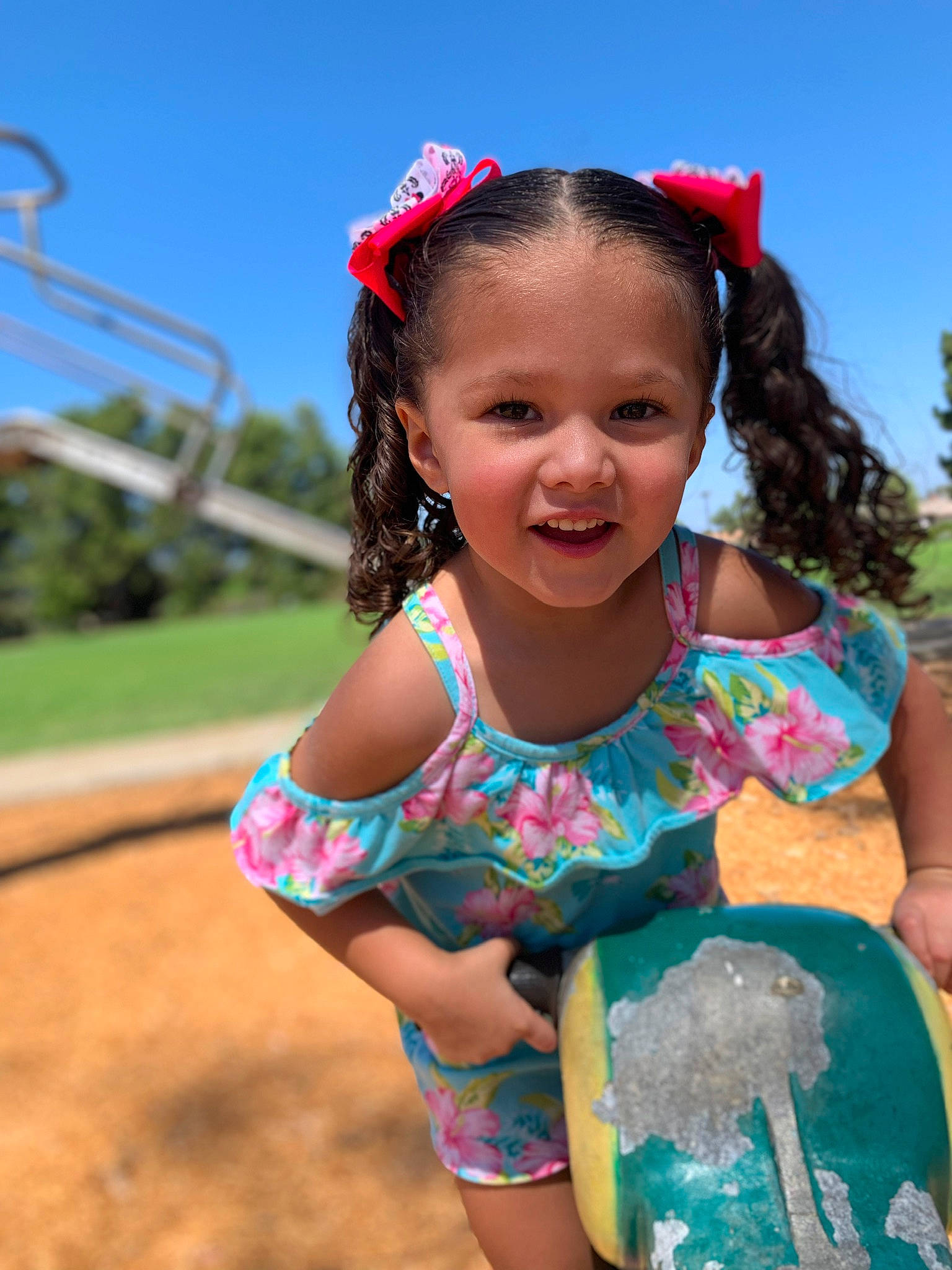 Dianna joined the competition — help win amazing prizes! adaptation, child, fun, grass, hair_accessory, happy, head, joy, leisure, person, pink, play, playground, public_space, recreation, skin, smile, summer, toddler, vacation