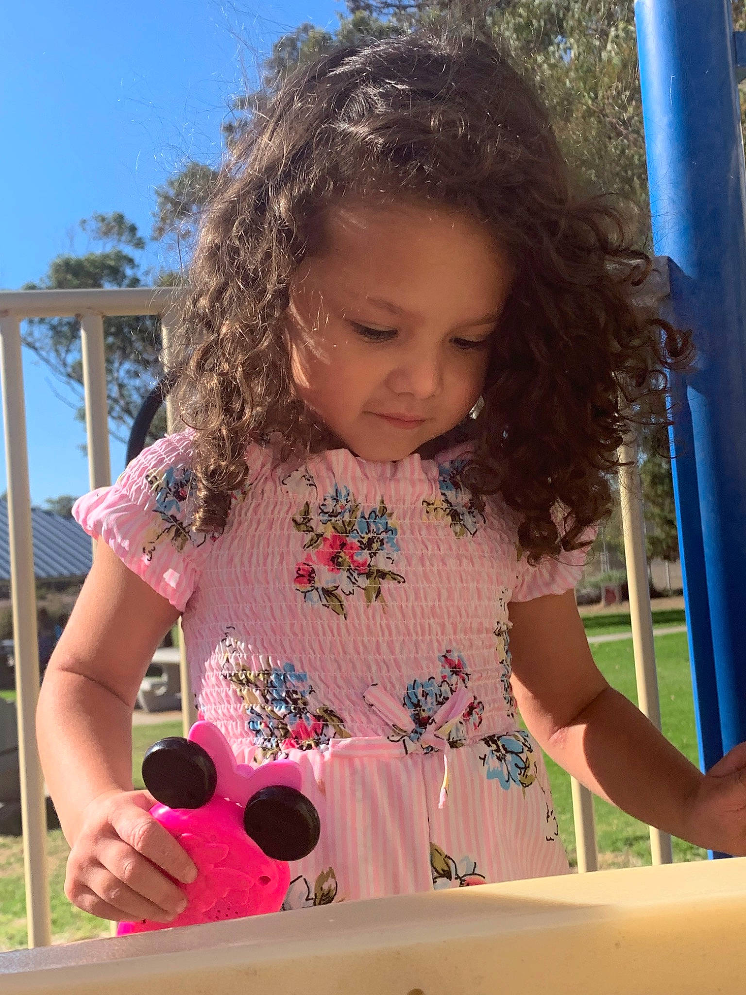 Dianna is registered to the contest to win money with this photo: child, daughter, fawn, fun, leisure, outdoor_play_equipment, person, play, playground, summer, toddler, vacation