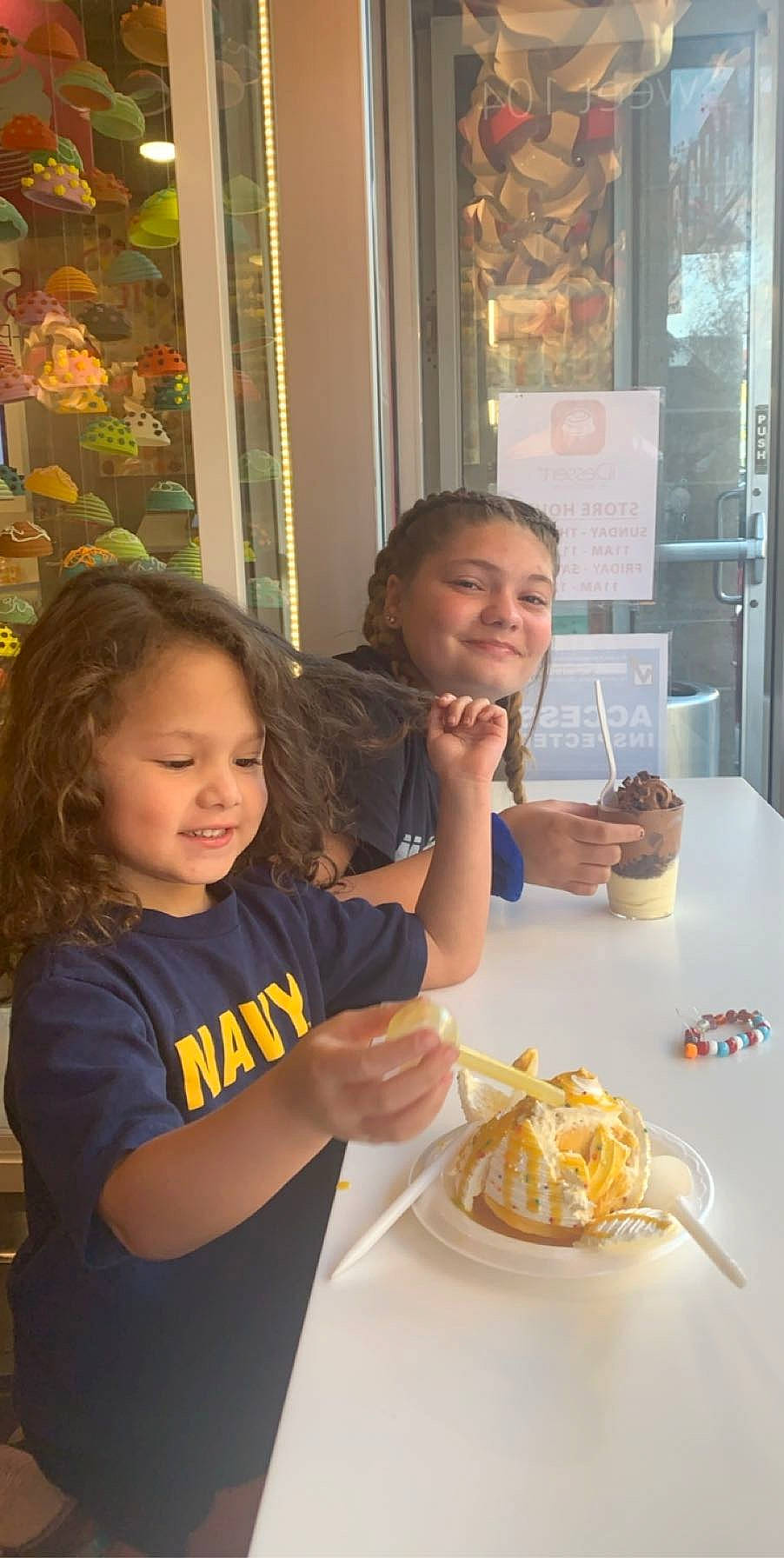 Dianna is registered to the contest to win money with this photo: bake_sale, baked_goods, breakfast, brunch, child, cuisine, dessert, dish, eating, food, fried_food, joy, junk_food, kids_meal, meal, pastry, person, side_dish, snack, vacation