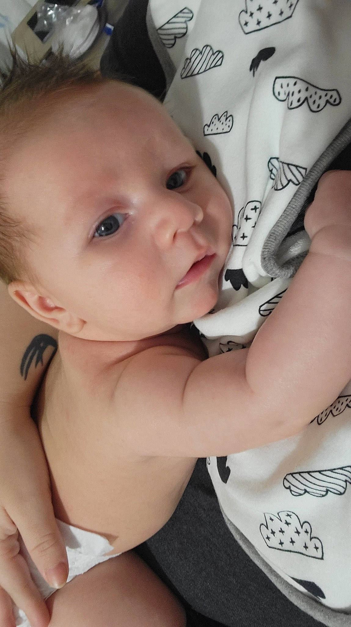 Cadence is registered to the contest to win money with this photo: baby, baby_toddler_clothing, cheek, chest, child, comfort, elbow, eyelash, finger, flash_photography, gesture, happy, lip, mouth, nail, neck, nose, person, product, skin