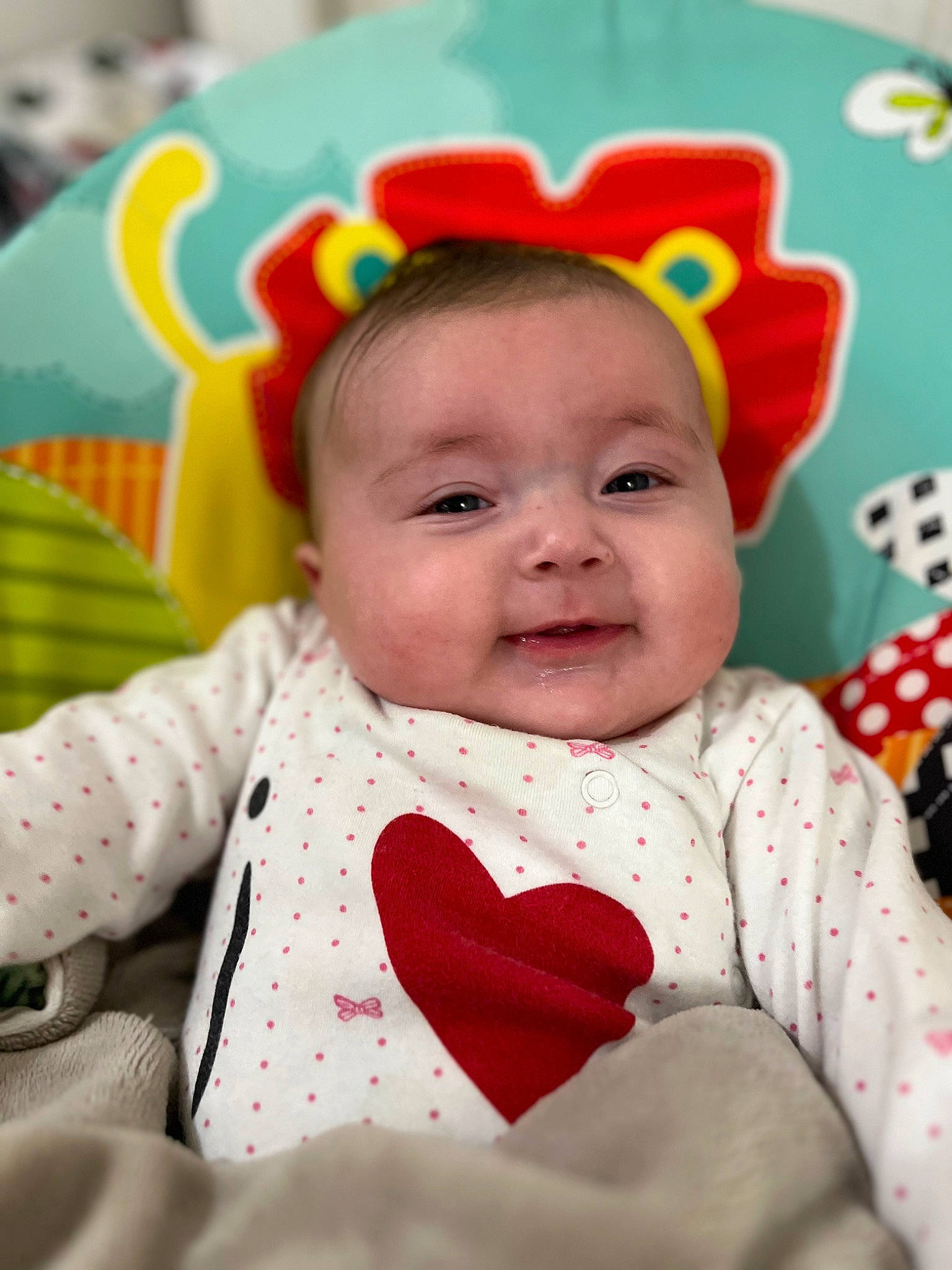 Lorelei joined the competition — help win amazing prizes! baby, baby_toddler_clothing, carmine, cheek, child, collar, costume_hat, event, face, facial_expression, fashion_accessory, happy, head, headgear, linens, pattern, person, pink, sleeve, smile