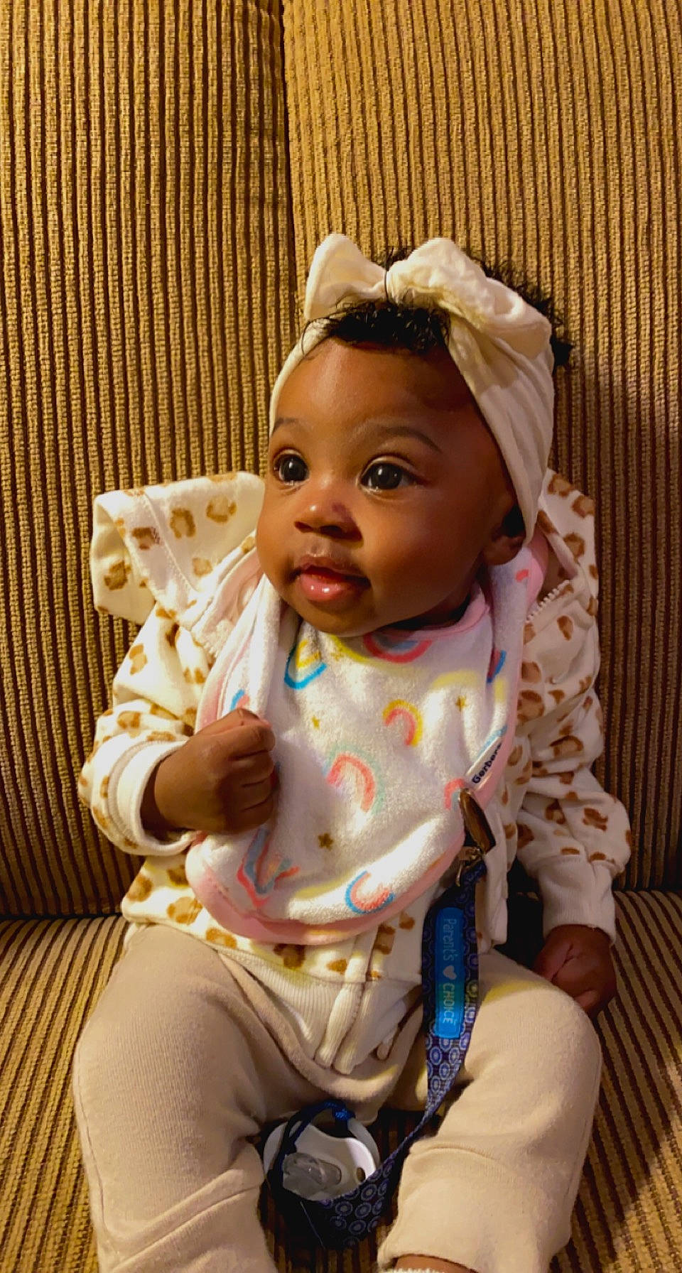 Kahlani joined the competition — help win amazing prizes! baby, baby_toddler_clothing, cheek, child, doll, dress, eye, eyelash, fashion_accessory, hair, happy, iris, lip, nose, person, pink, sitting, skin, sunglasses, toddler
