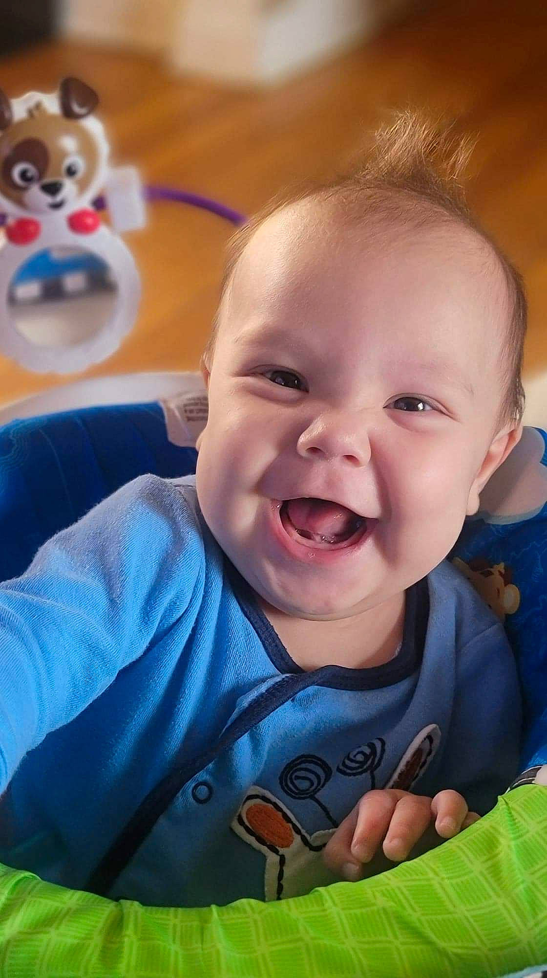 Jackson Daniel Lee is registered to the contest to win money with this photo: baby, baby_toddler_clothing, cheek, child, eyebrow, finger, gesture, green, happy, head, iris, lip, mouth, nose, organ, person, skin, sleeve, smile, toddler