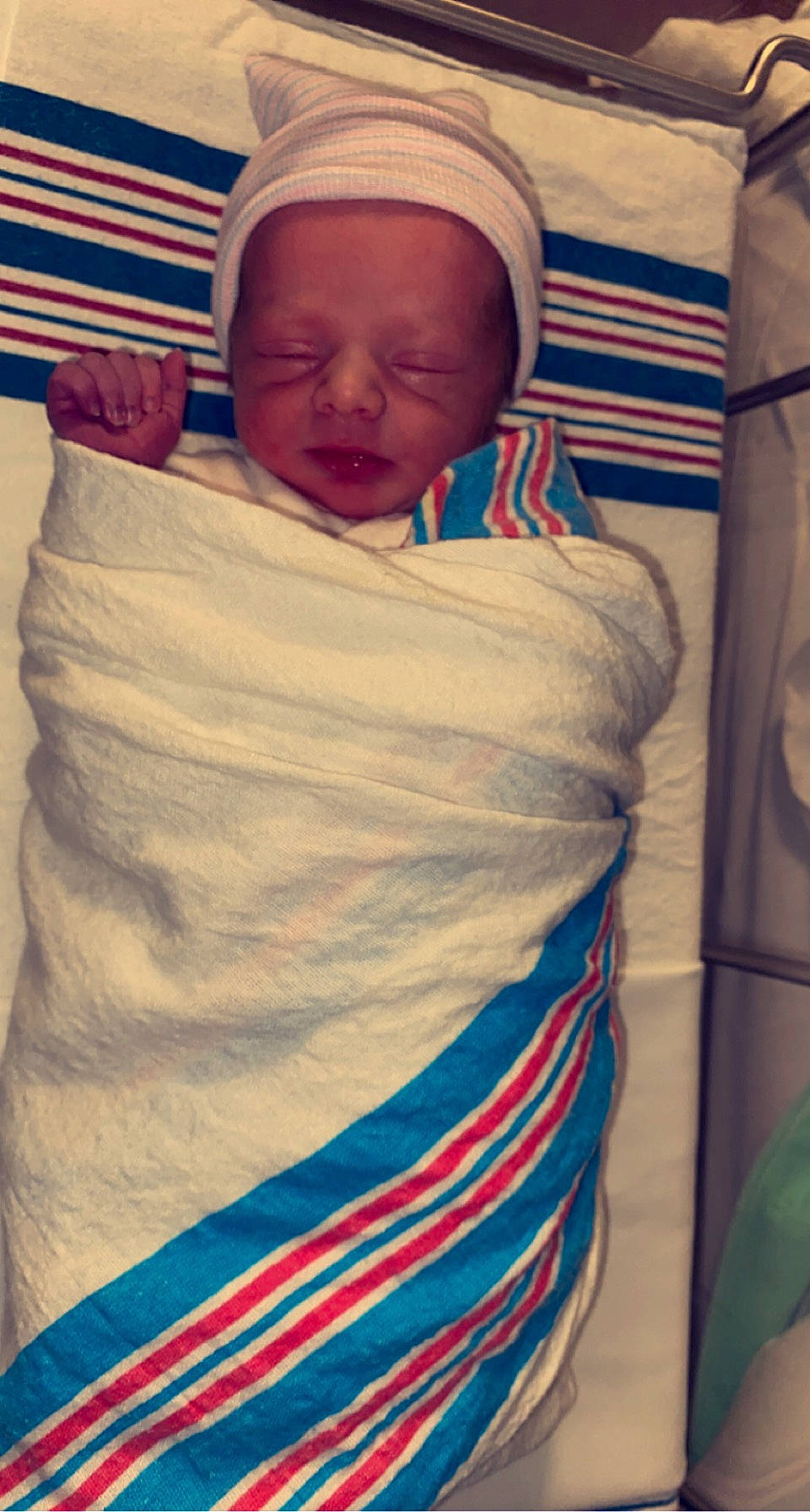 Zaelyn is registered to the contest to win money with this photo: baby, baby_toddler_clothing, blue, cheek, chin, comfort, eye, eyebrow, forehead, happy, head, lip, mouth, nose, organ, person, skin, sleeve, textile, toddler