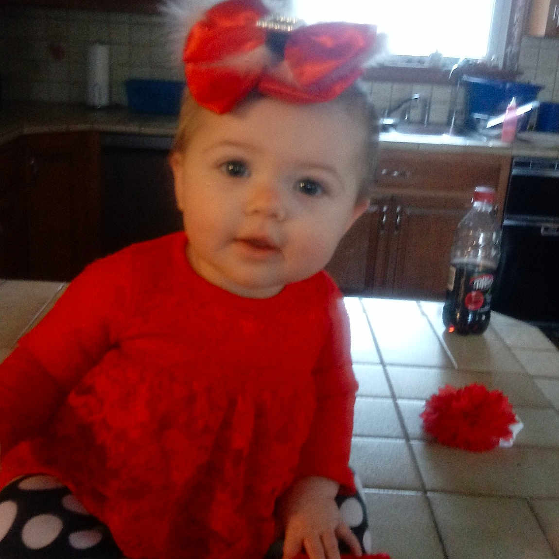 Melaney joined the competition — help win amazing prizes! child, costume, day, fun, girl, hair, hair_accessory, head, headgear, human_hair_color, infant, person, product, red, skin, textile, toddler