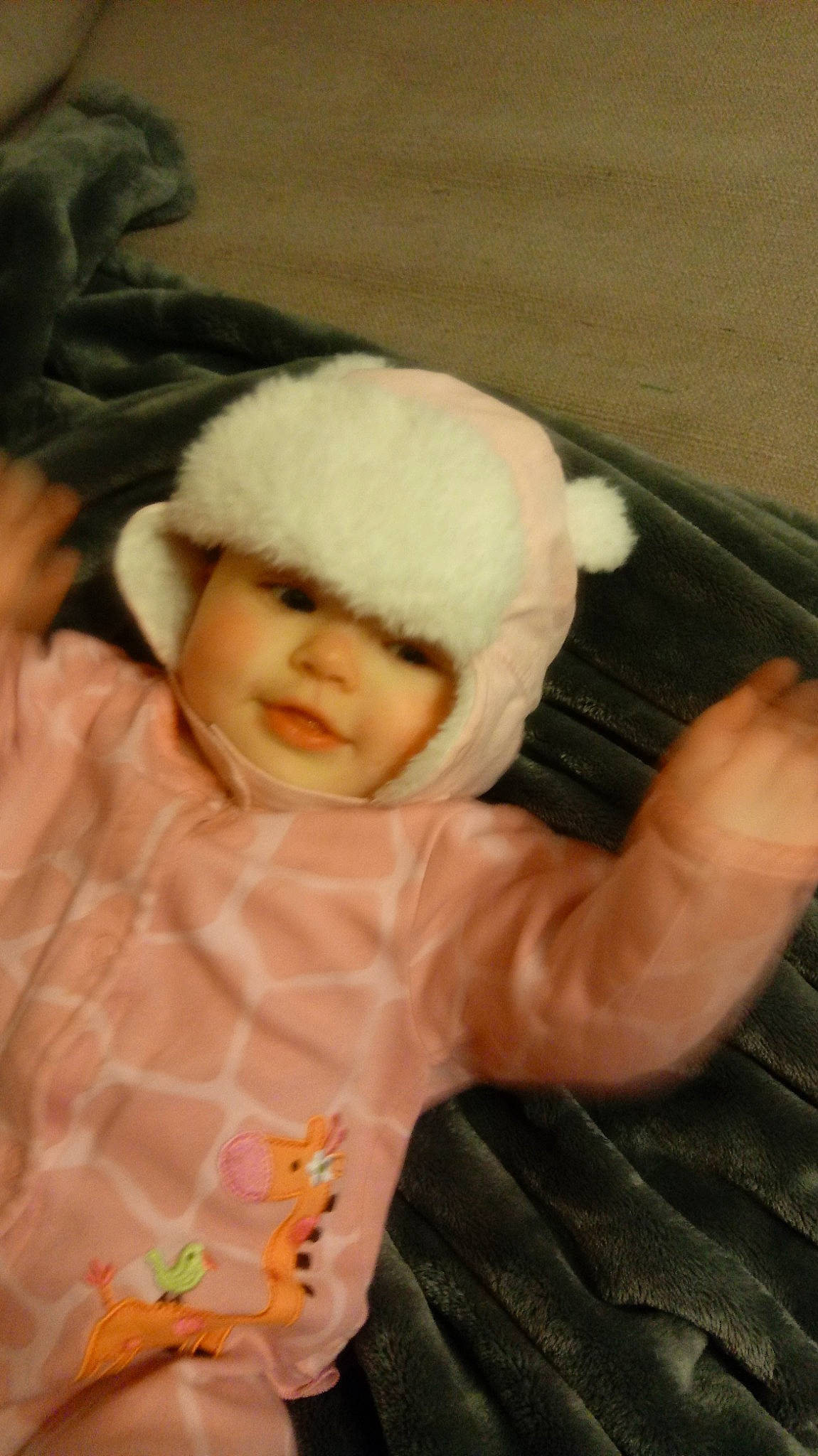 Melaney joined the competition — help win amazing prizes! child, ear, eye, face, fur, girl, head, headgear, headwear, infant, person, product, skin, textile, toddler