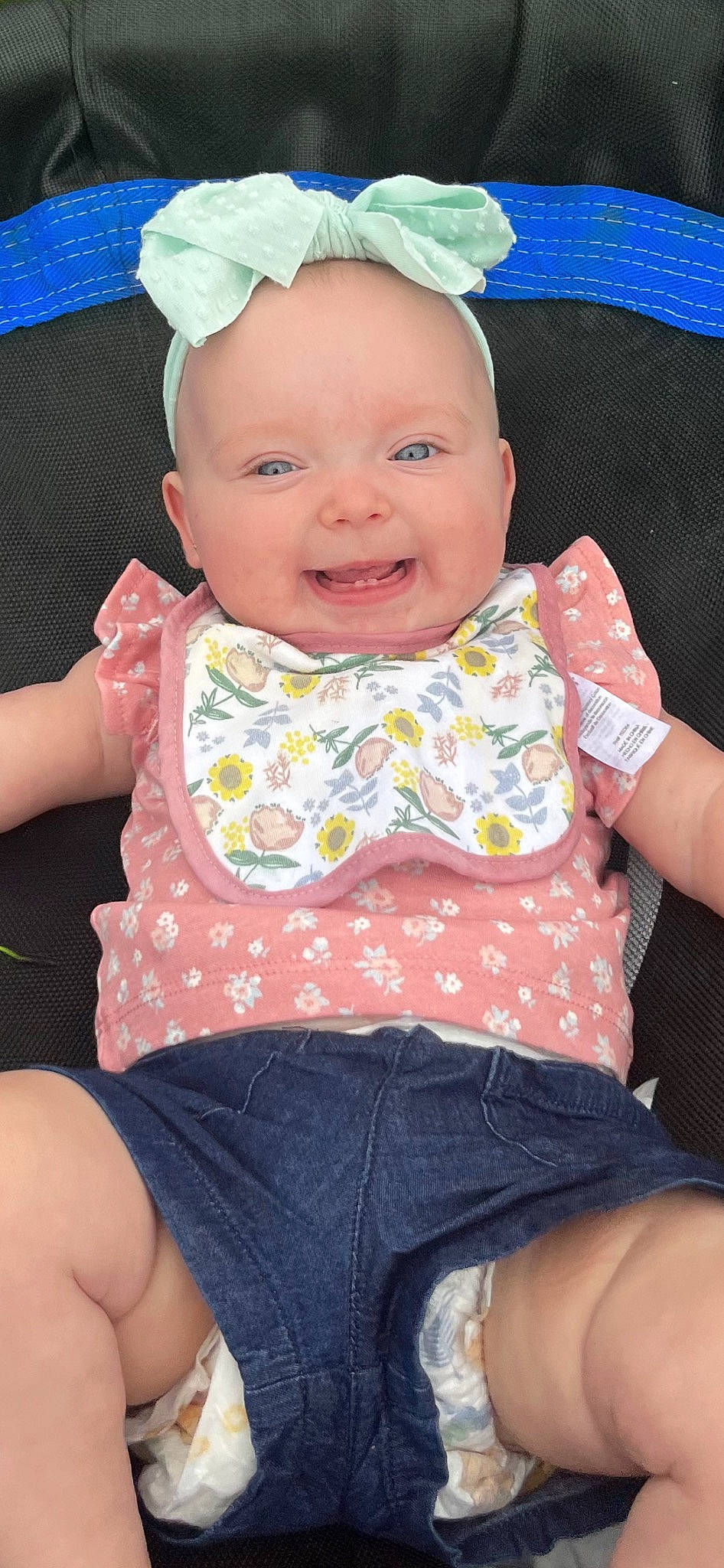 Adalynn joined the competition — help win amazing prizes! baby, baby_toddler_clothing, beauty, blue, cheek, child, clothing, fun, happy, iris, joy, organ, pattern, person, pink, purple, sitting, skin, sleeve, smile