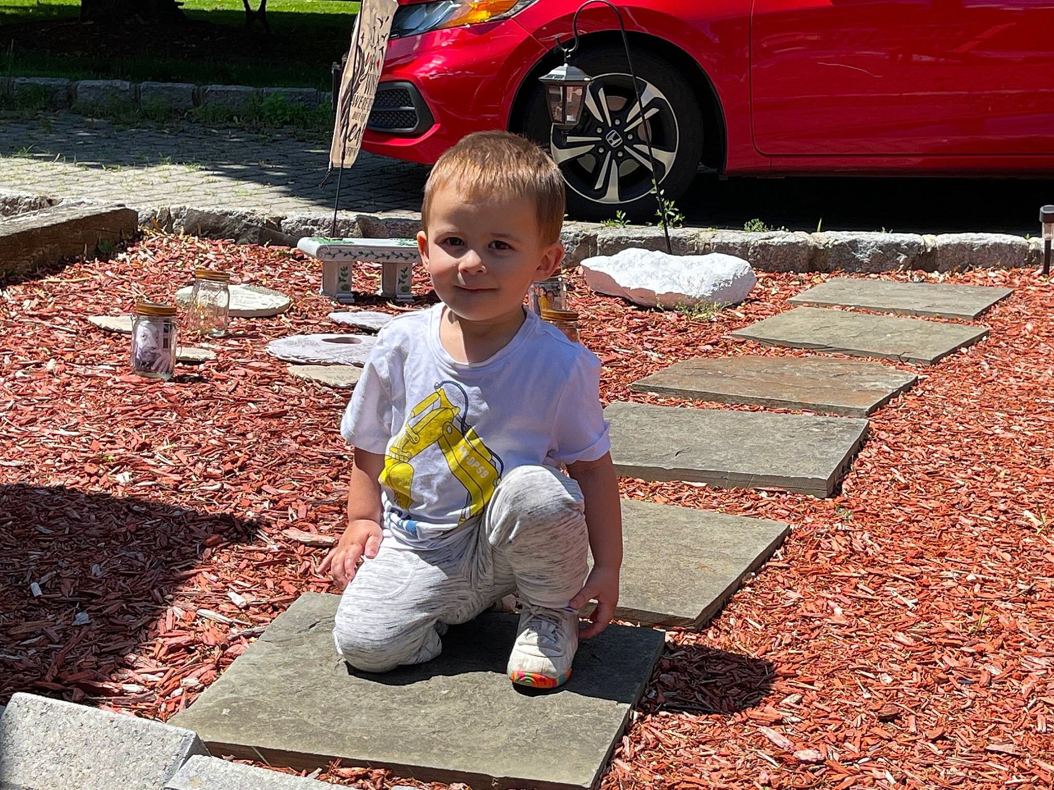 Bentley joined the competition — help win amazing prizes! asphalt, automotive_design, automotive_exterior, automotive_lighting, automotive_tire, bumper, car, flooring, grass, land_vehicle, motor_vehicle, person, plant, red, road_surface, sidewalk, tire, toddler, vehicle, vehicle_door