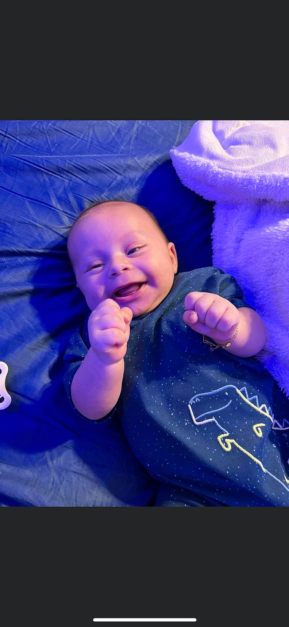 Koby Il joined the competition — help win amazing prizes! azure, baby, baby_toddler_clothing, blue, comfort, cool, electric_blue, finger, flash_photography, gesture, happy, magenta, person, pink, purple, skin, sleeve, smile, textile, toddler