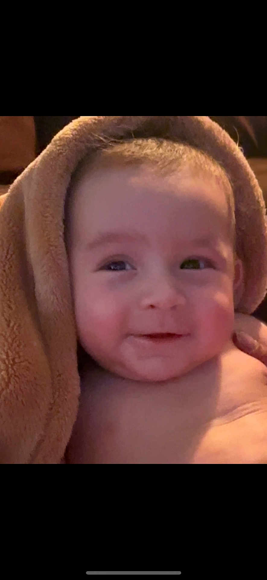Michael Xavier Weems joined the competition — help win amazing prizes! baby, blanket, cheeks, child, closeup, comfort, cozy, cuddle, cute, expression, face, happy, head, infant, portrait, skin, smile, soft, warm, young