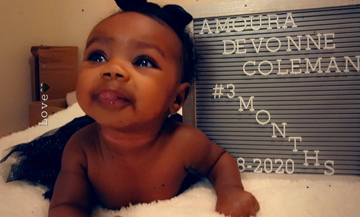 Amoura joined the competition — help win amazing prizes! baby, black, cheek, child, chin, eye, eyebrow, face, facial_expression, forehead, hair, happy, head, human, lip, mouth, nose, person, skin, smile