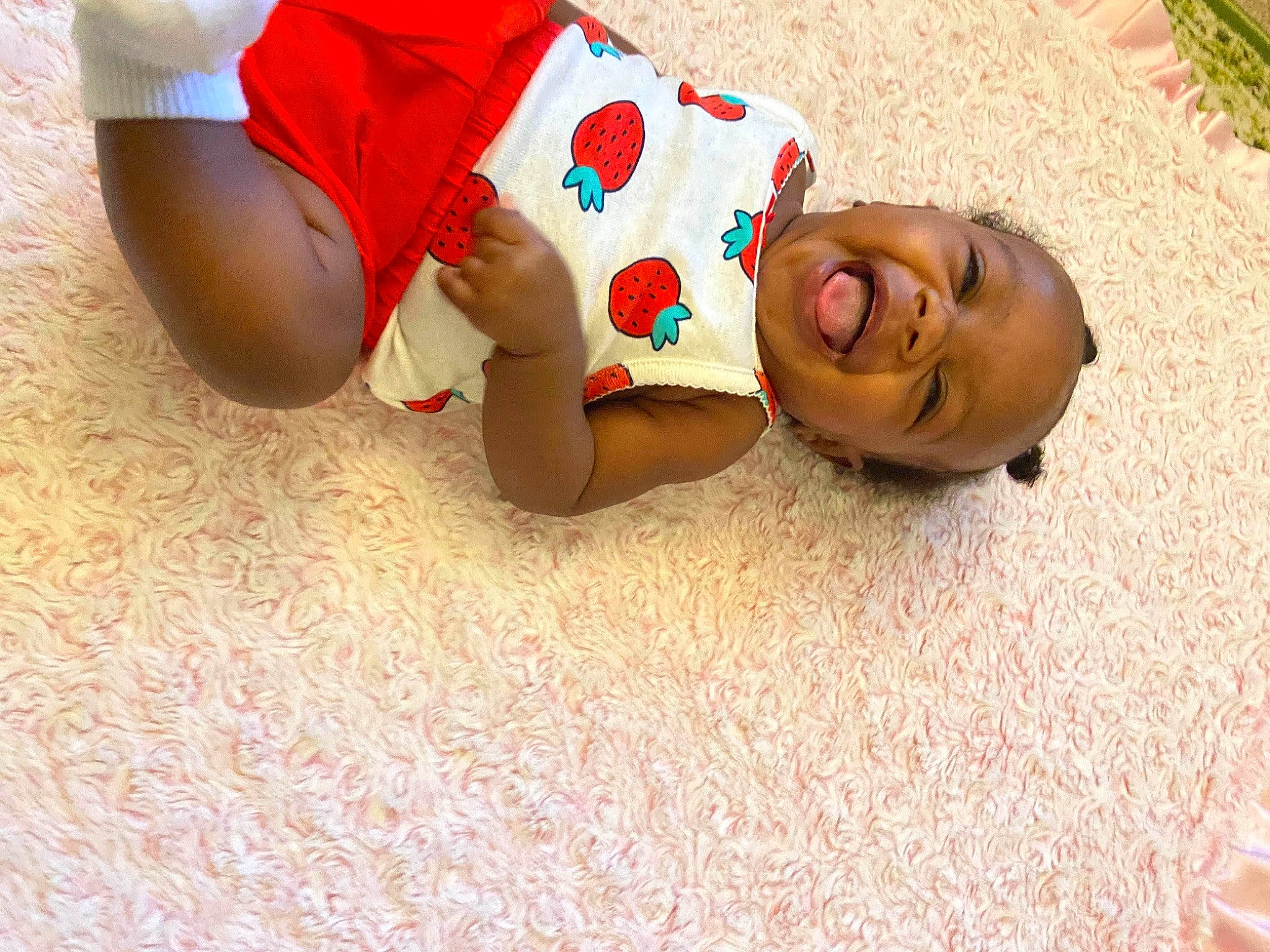 Amoura is registered to the contest to win money with this photo: baby, child, flooring, person, toddler