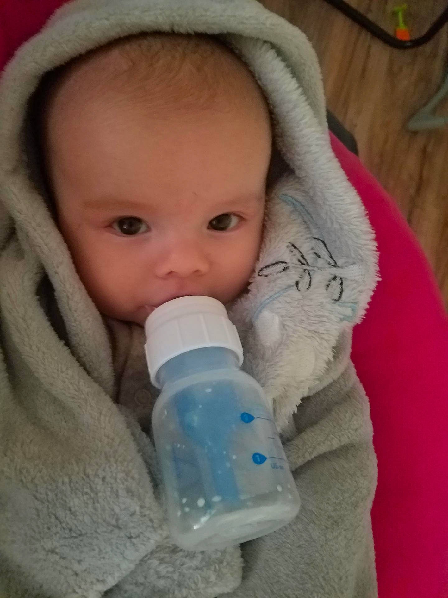 Jason is registered to the contest to win money with this photo: baby, baby_bottle, baby_products, bottle, cheek, child, drinkware, infant_formula, joy, nose, person, plastic_bottle, product, skin, toddler