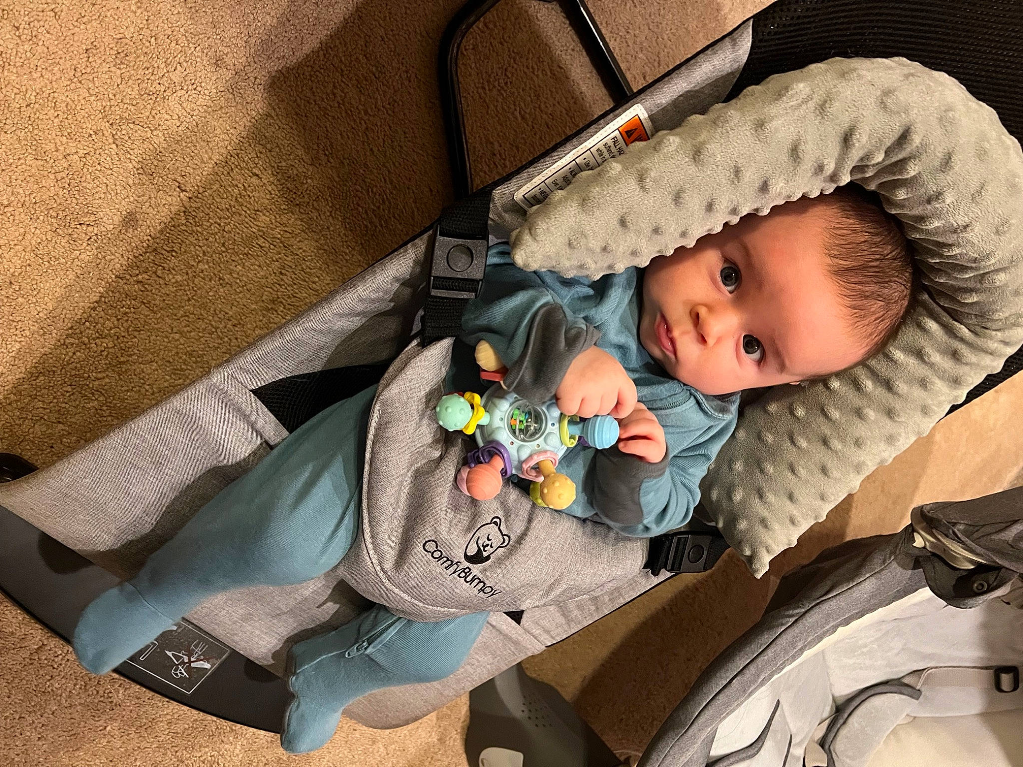 Braxton is registered to the contest to win money with this photo: auto_part, baby, baby_carriage, baby_in_car_seat, baby_products, baby_safety, baby_sleeping, baby_toddler_clothing, bag, car_seat, cheek, child, comfort, head, infant_bed, person, sitting, sleep, toddler