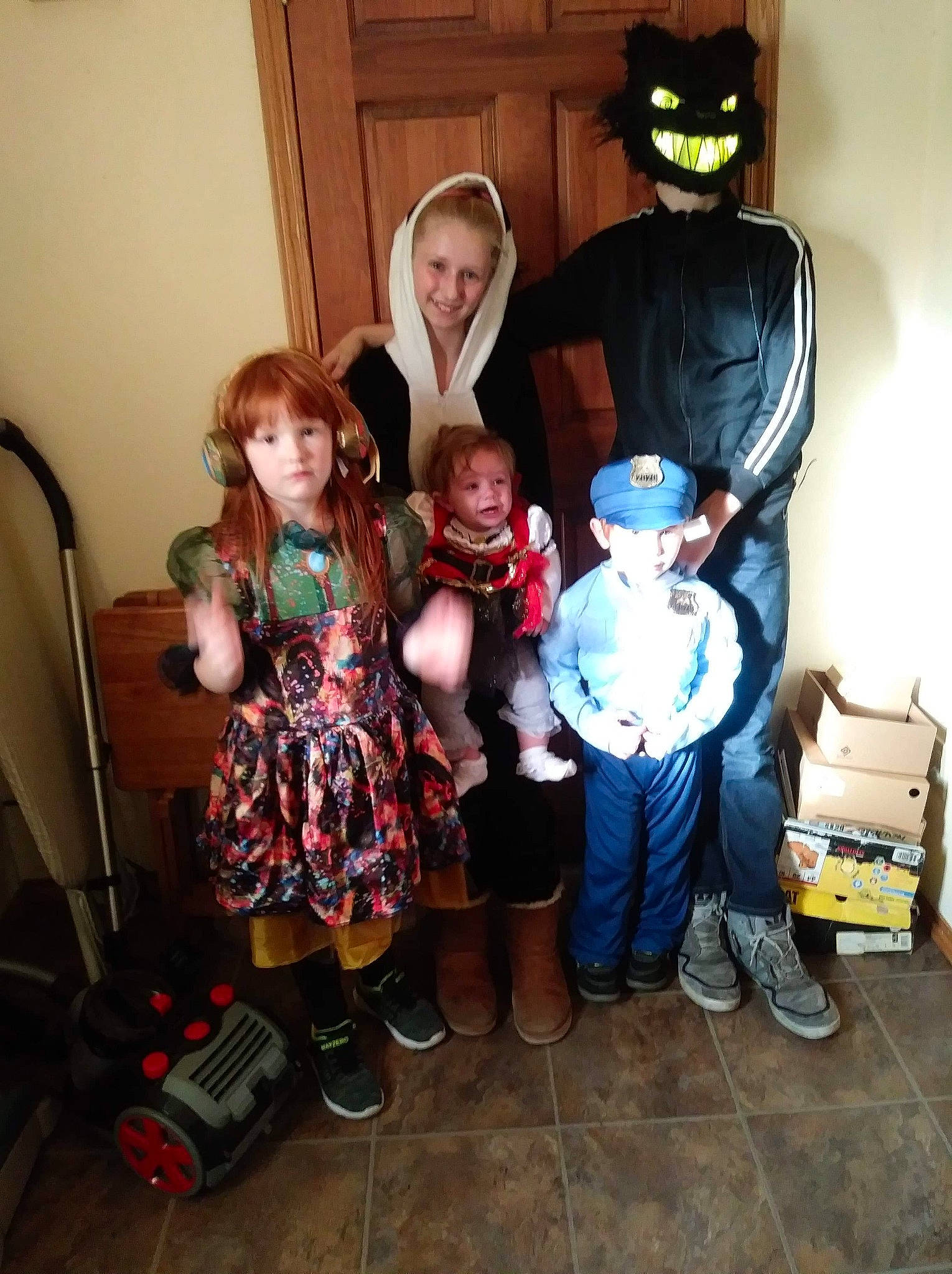 Gabby is registered to the contest to win money with this photo: costume, fun, joy, person, product, toddler, toy