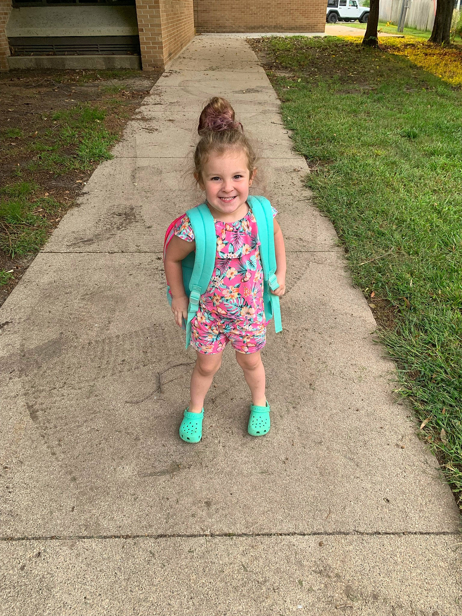 Kaia joined the competition — help win amazing prizes! asphalt, baby_toddler_clothing, child, fun, grass, grass_family, hair, joy, lawn, leisure, people_in_nature, person, plant, play, recreation, road, road_surface, sidewalk, smile, toddler