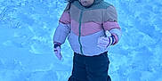 Isabella joined the competition — help win amazing prizes! adult, cap, child, clothing, coat, face, female, footwear, girl, glove, hat, head, hood, jacket, nature, outdoors, person, shoe, snow, woman