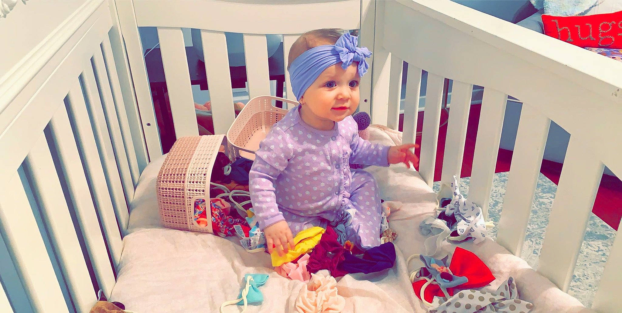 Alyse joined the competition — help win amazing prizes! baby, child, headgear, headwear, person, pink, play, room, toddler