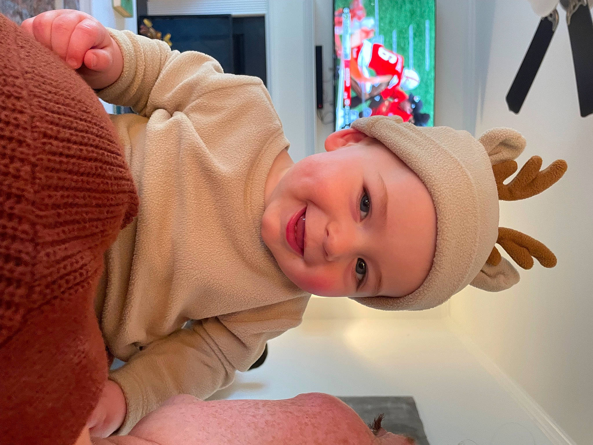 Davis joined the competition — help win amazing prizes! baby, cap, cheek, child, chin, comfort, eye, face, happy, hat, head, headgear, headwear, human_body, joy, mouth, nose, person, pink, skin
