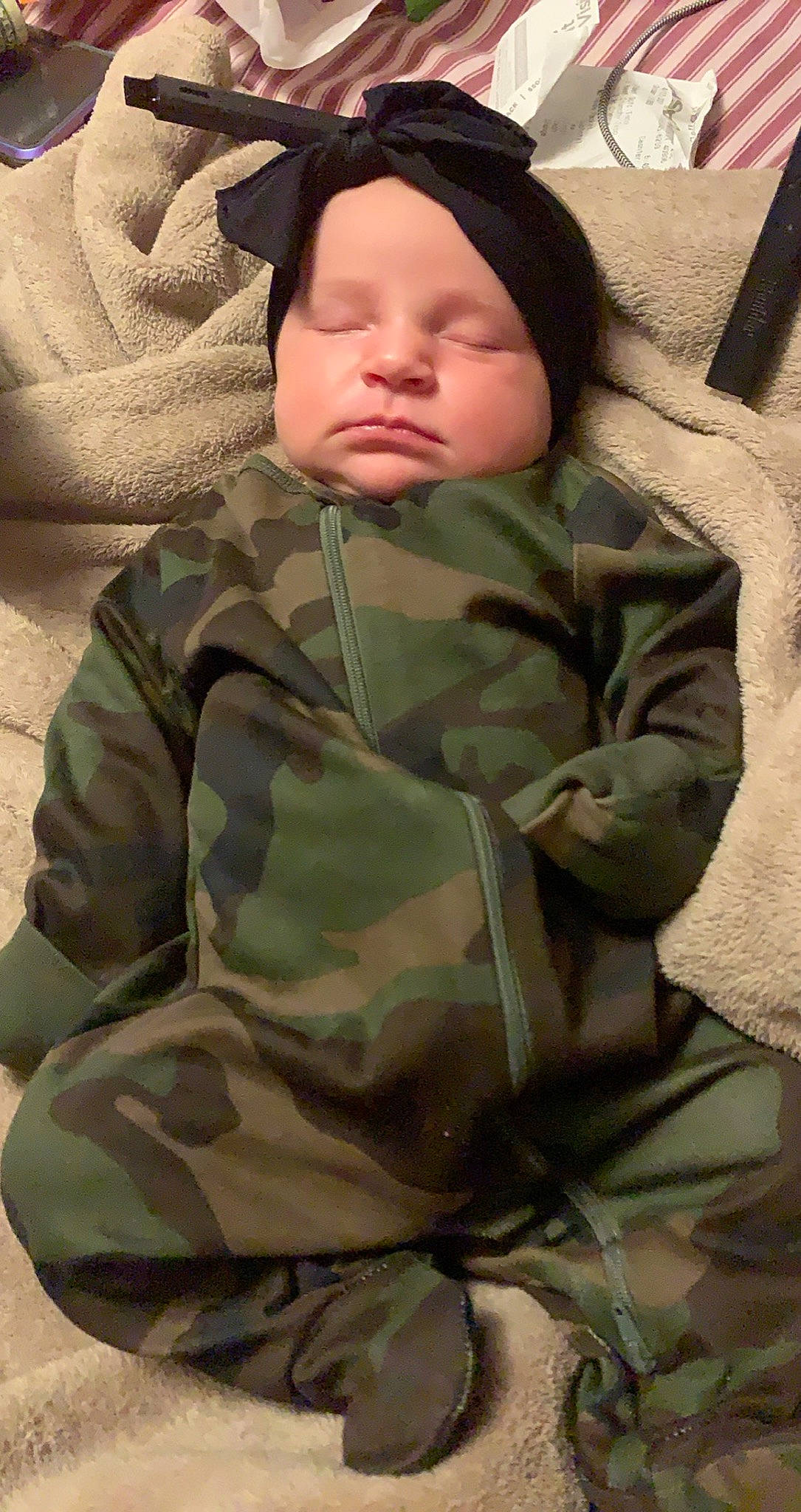 Dahlilah joined the competition — help win amazing prizes! baby, camouflage, collar, comfort, headwear, hood, linens, military, military_camouflage, military_person, military_uniform, outerwear, pattern, person, sleeve, soldier, toddler, uniform