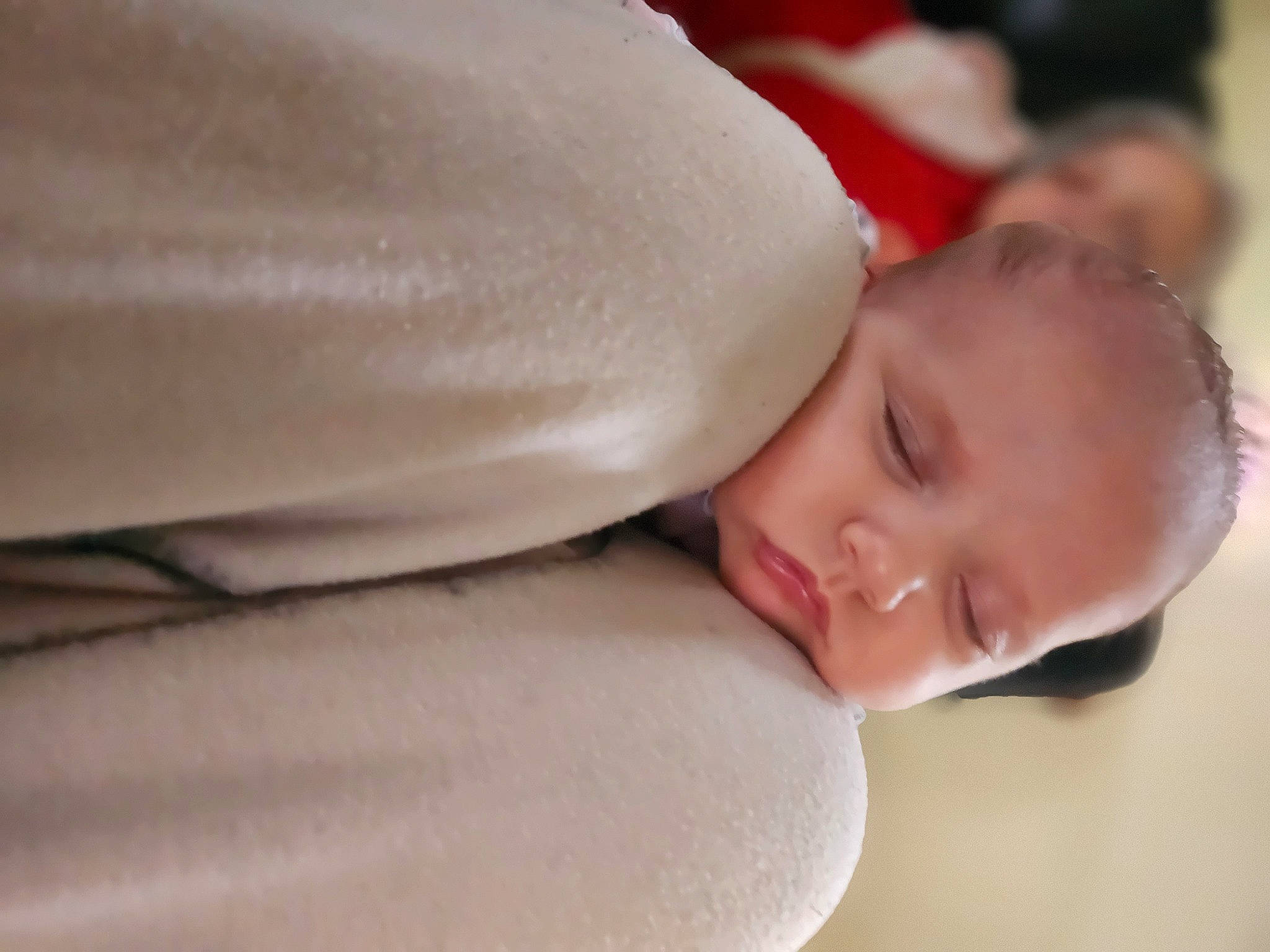 Carolynn is registered to the contest to win money with this photo: abdomen, baby, baby_toddler_clothing, cheek, chest, child, comfort, elbow, finger, gesture, happy, linens, lip, person, portrait_photography, skin, sleep, sleeve, toddler, wood