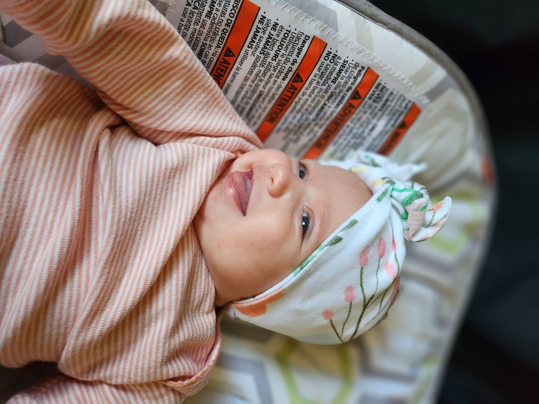 Carolynn is registered to the contest to win money with this photo: baby, baby_products, baby_toddler_clothing, child, chin, collar, comfort, eye, face, happy, hat, headwear, linens, person, sleep, sleeve, smile, toddler