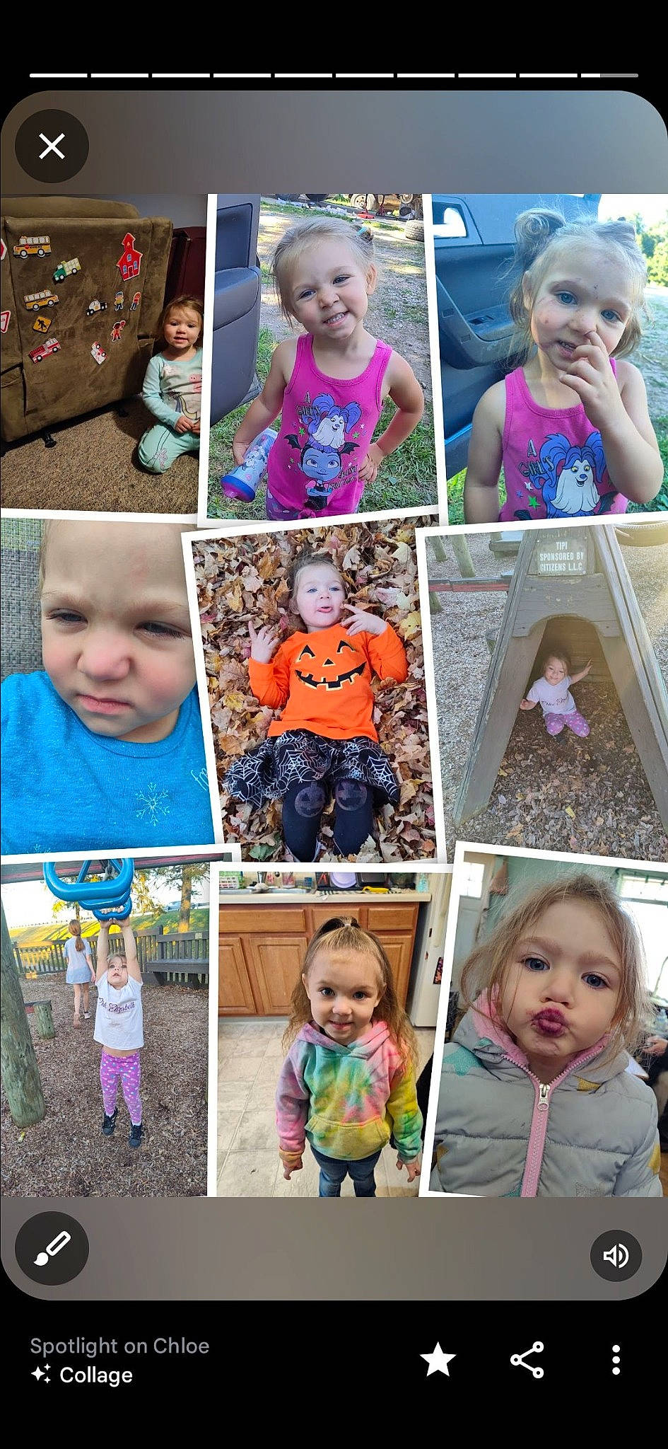 Chloe joined the competition — help win amazing prizes! baby_toddler_clothing, clothing, eye, face, facial_expression, green, happy, head, human, jeans, joy, outerwear, person, photograph, pink, product, purple, sleeve, standing, textile