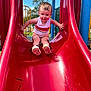 Dayton joined the competition — help win amazing prizes! child, toddler, slide, playground, outdoor, red, smiling, summer, fun, play, clothing, shoes, park, daylight, happy, person, recreation, activity, plastic, equipment