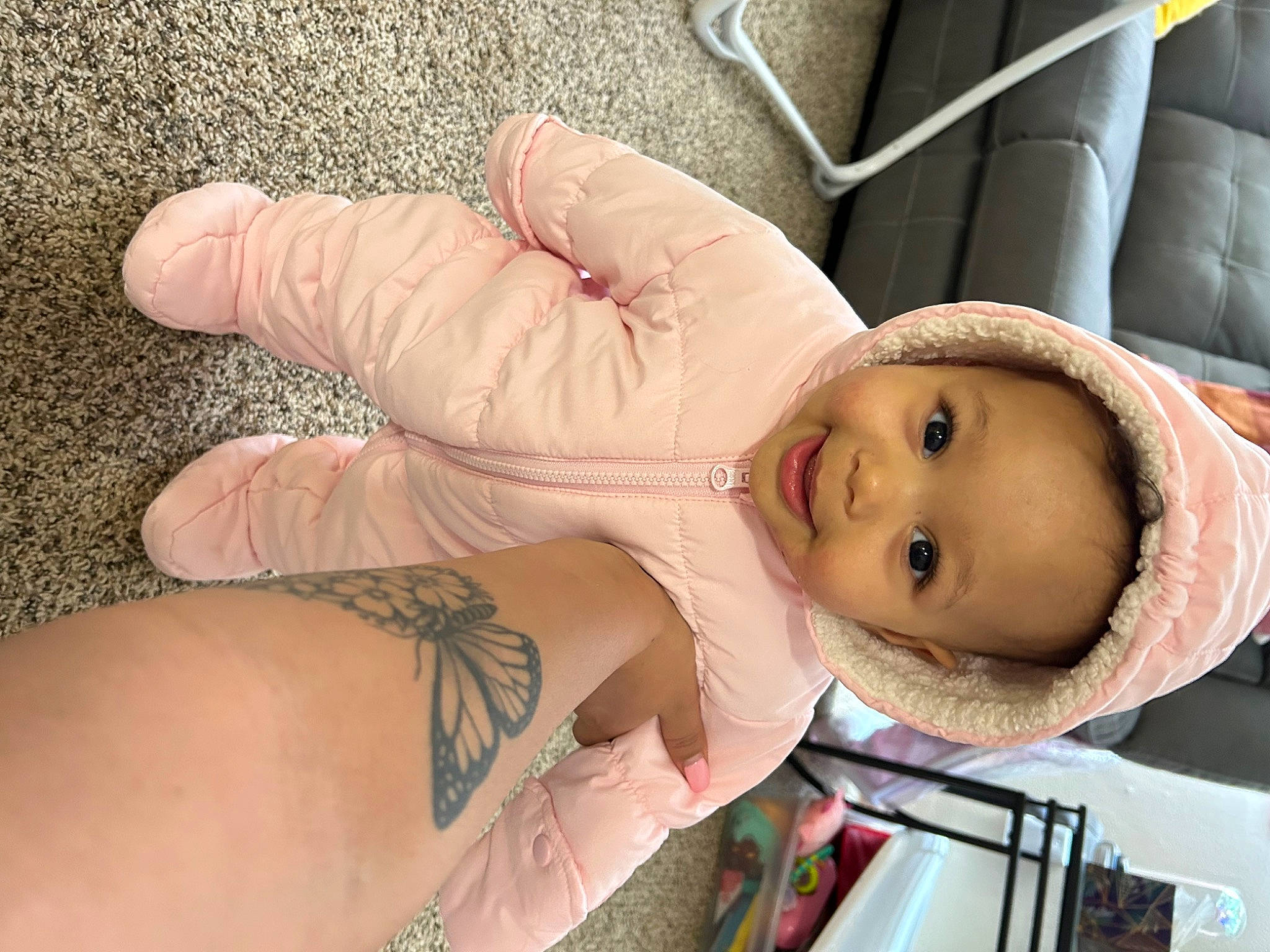 Maelani joined the competition — help win amazing prizes! baby, baby_toddler_clothing, cheek, chest, child, comfort, elbow, eye, eyelash, human_leg, joy, person, plant, skin, sleeve, smile, thigh, thumb, toddler, trunk