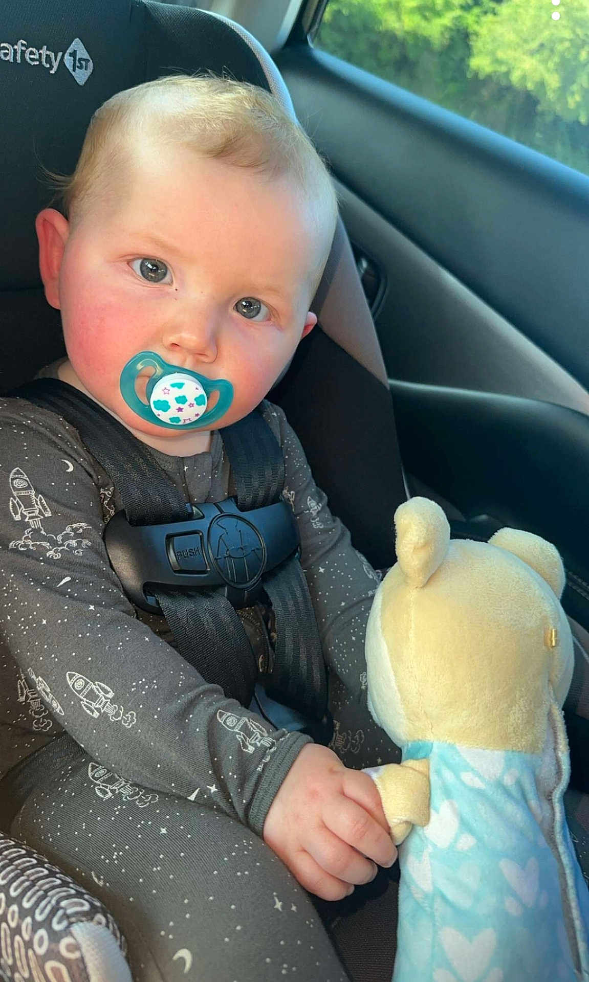 Alora joined the competition — help win amazing prizes! accessories, baby, belt, bodypart, clothing, coat, cushion, face, head, homedecor, jacket, pants, person, photography, plush, portrait, sitting, toy, transportation, vehicle