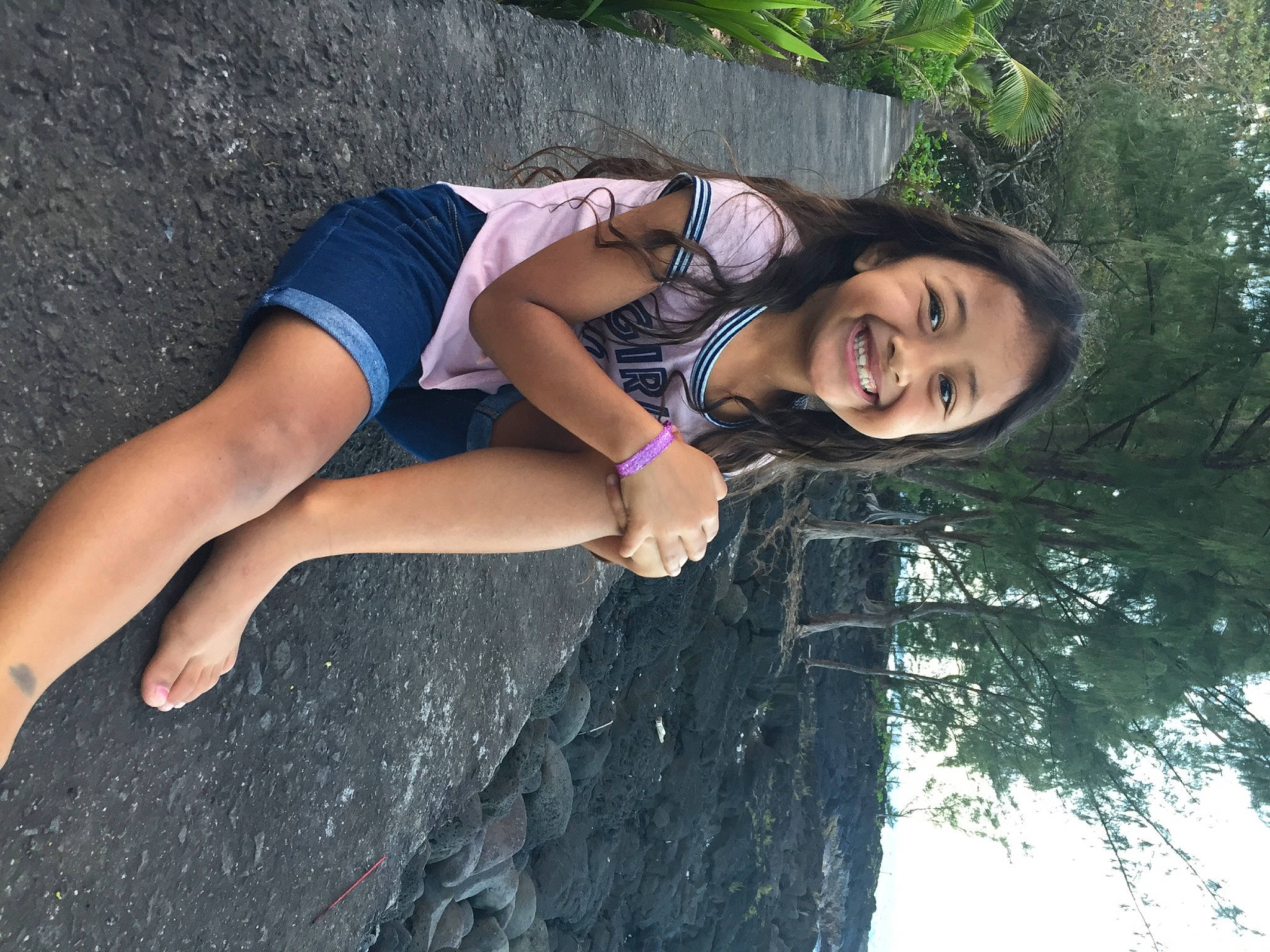 Amiliana joined the competition — help win amazing prizes! arm, black_hair, elbow, eye, flash_photography, fun, grass, happy, joint, joy, knee, leg, leisure, long_hair, people_in_nature, person, plant, smile, thigh, tree