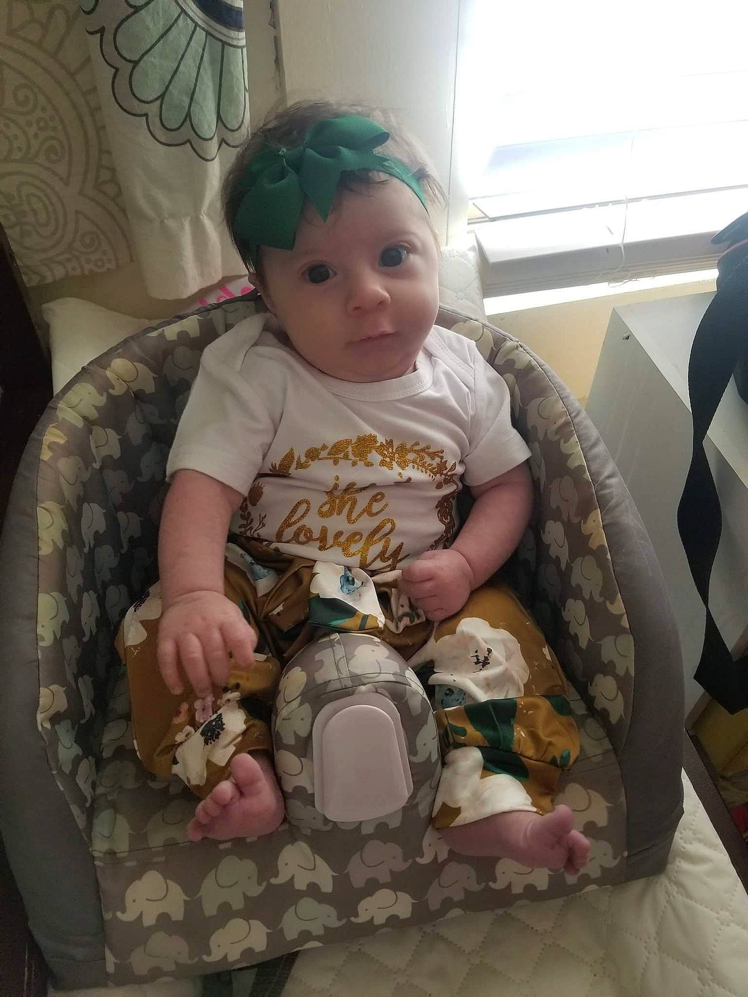 Paislee joined the competition — help win amazing prizes! baby, baby_products, baby_toddler_clothing, cheek, child, comfort, doll, fashion, hairstyle, human, lap, person, product, room, sitting, skin, sleeve, stuffed_toy, toddler, toy