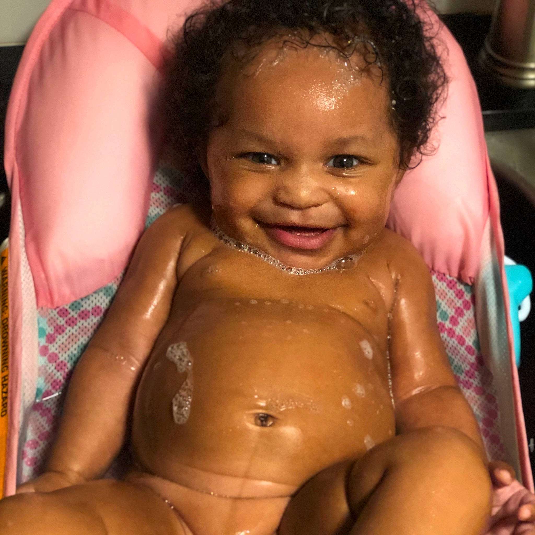 Amiyah Jade joined the competition — help win amazing prizes! bathing, black, black_hair, cheek, chest, child, eyebrow, face, hair, human, joy, mouth, neck, person, skin, smile