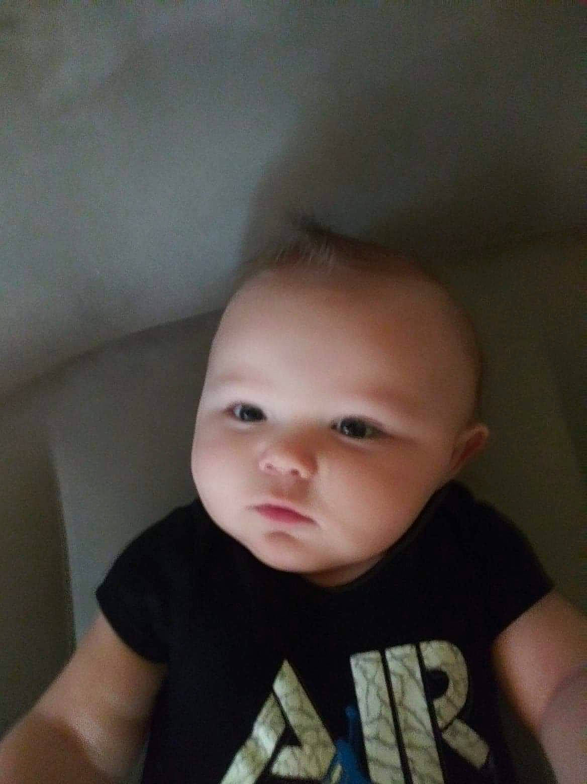 Ethan is registered to the contest to win money with this photo: baby, cheek, child, chin, ear, eye, eyebrow, face, forehead, head, lip, mouth, nose, person, skin, toddler